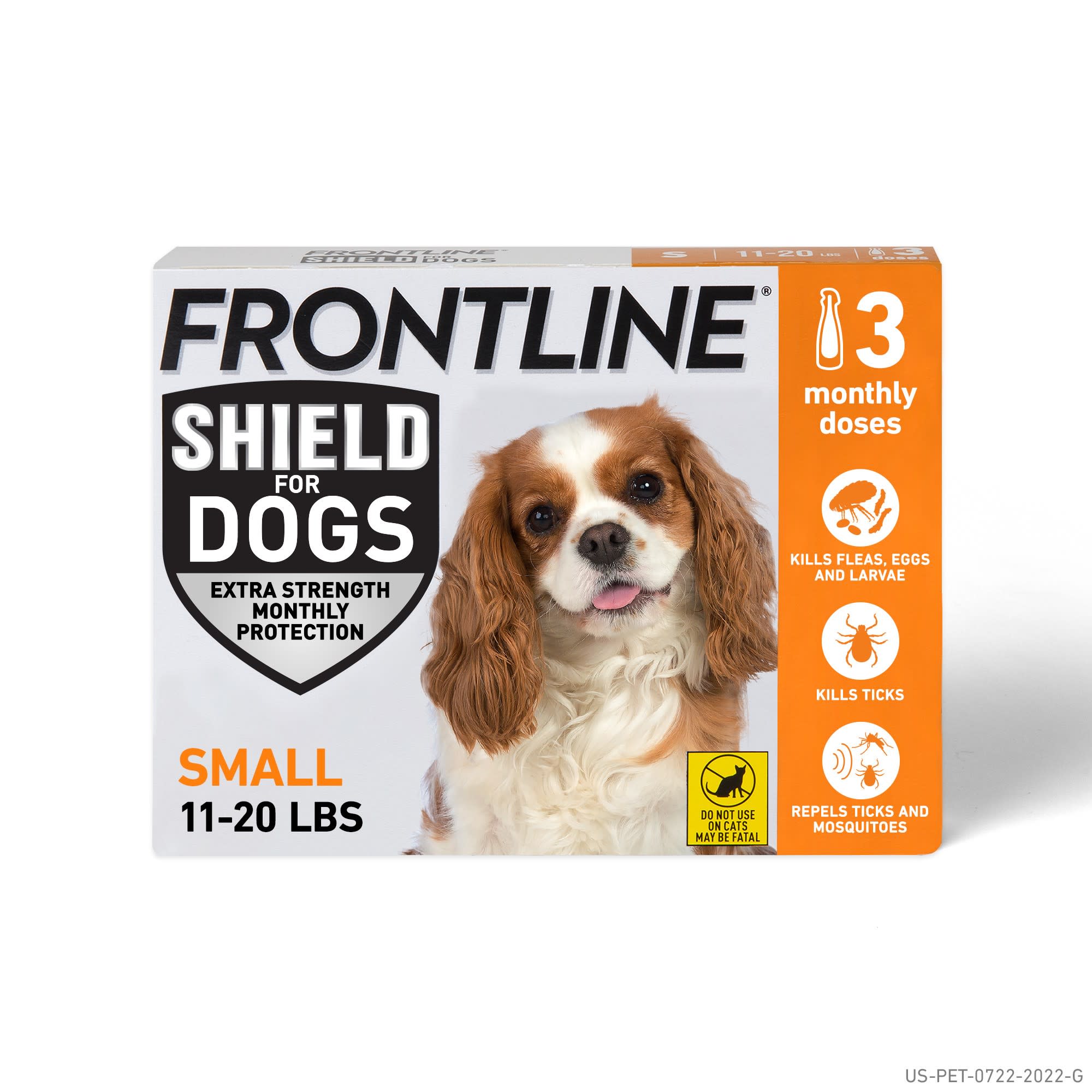 FRONTLINE Shield Flea & Tick Treatment for Small Dogs 11-20 lbs., Count of  3