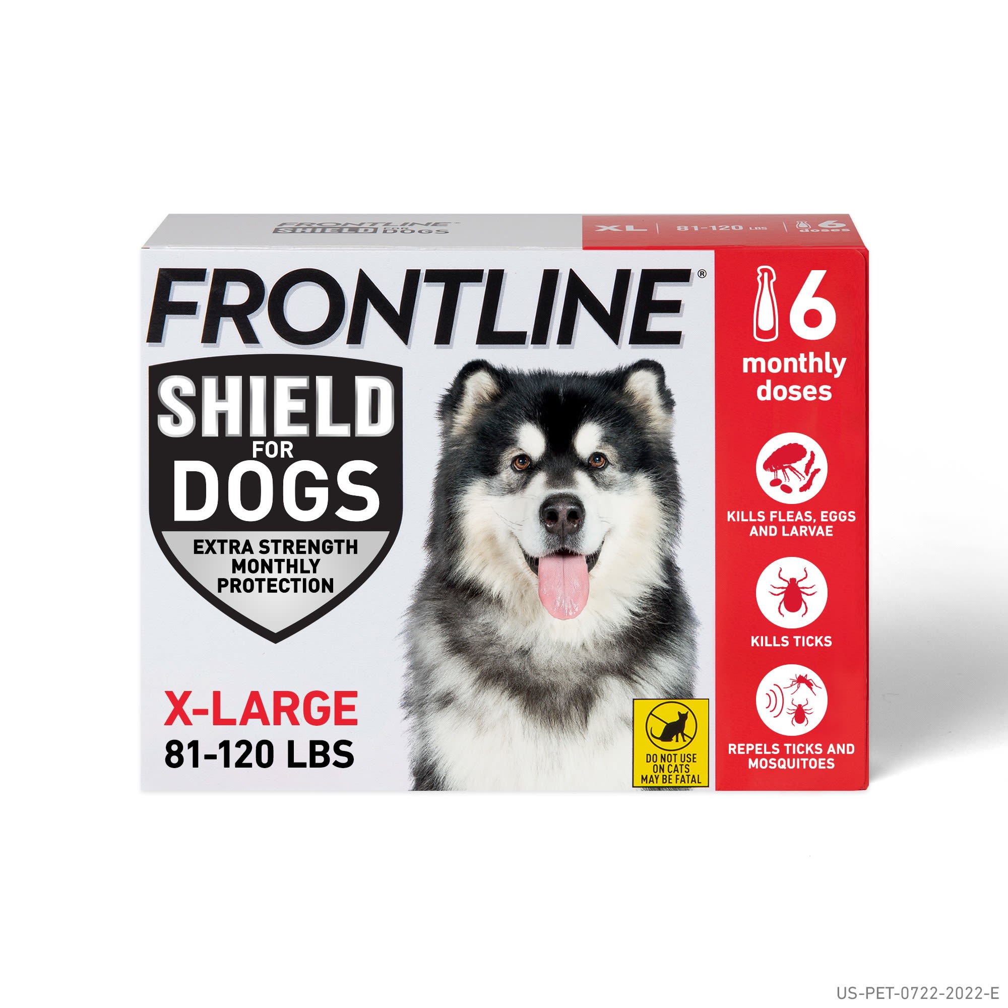 FRONTLINE Shield Flea Tick Treatment for X Large Dogs 81 120 lbs