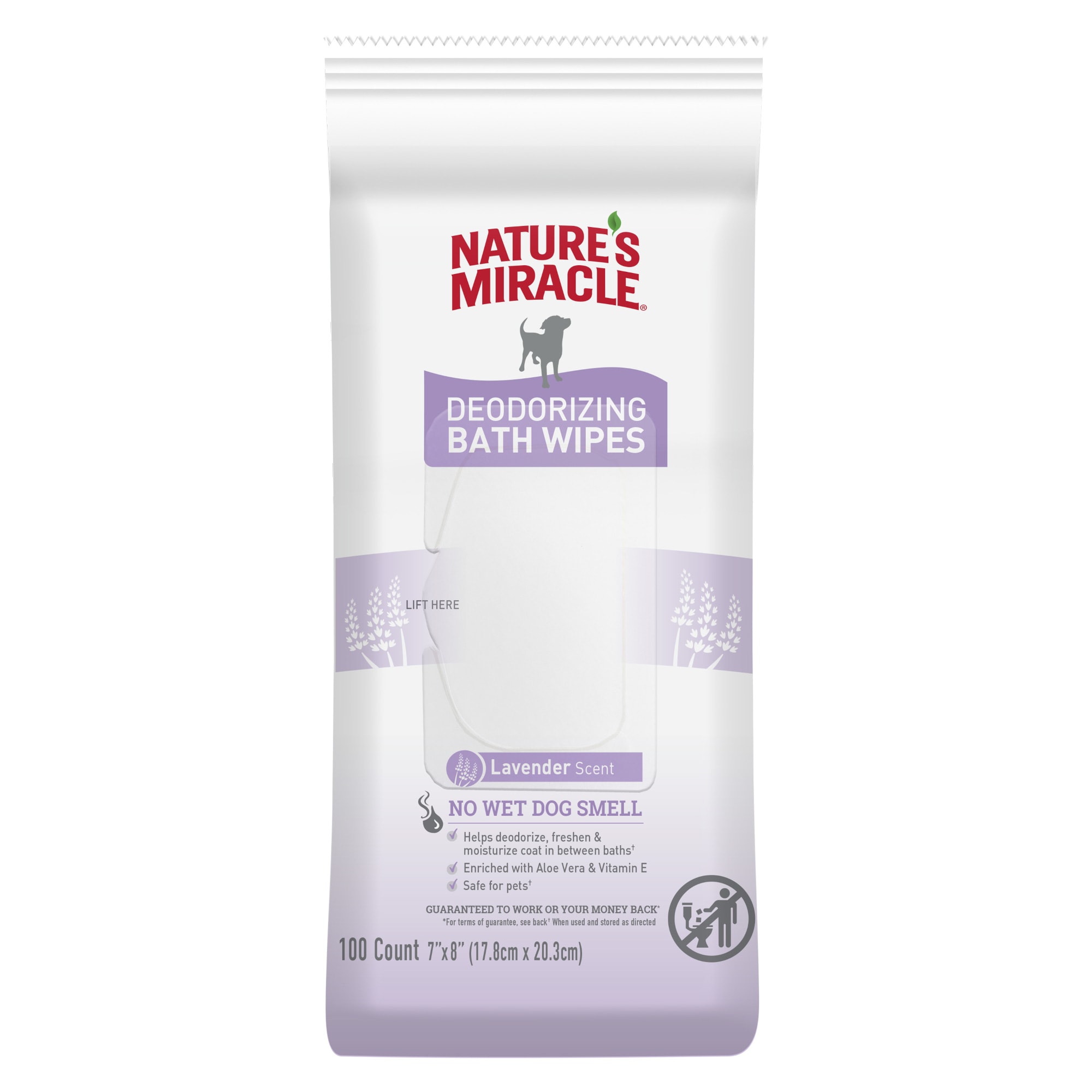 Nature's Miracle Deodorizing Bath Wipes - Honey Sage - 100 Count