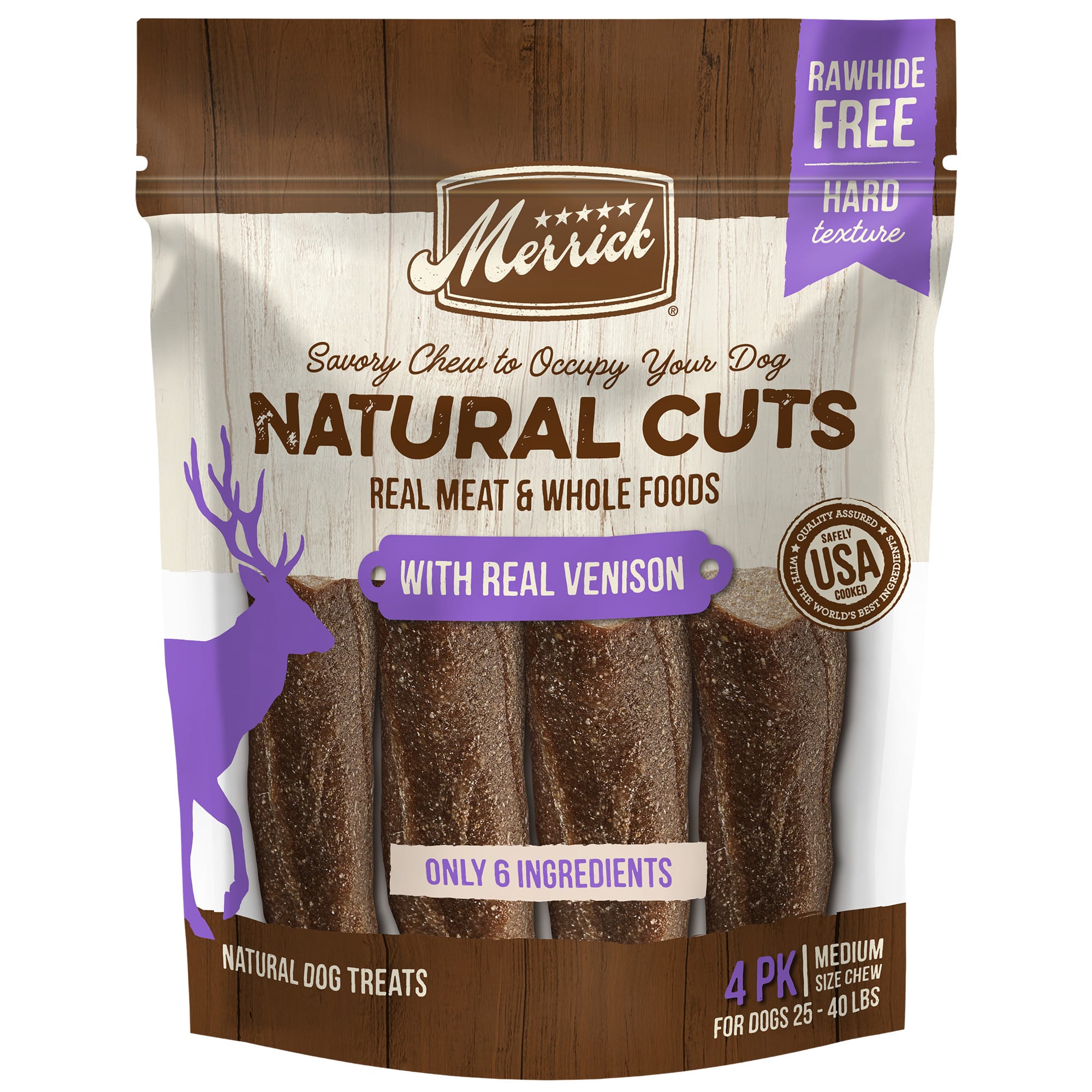 Merrick Natural Cuts Non Rawhide Chicken Free Hard Texture Chew