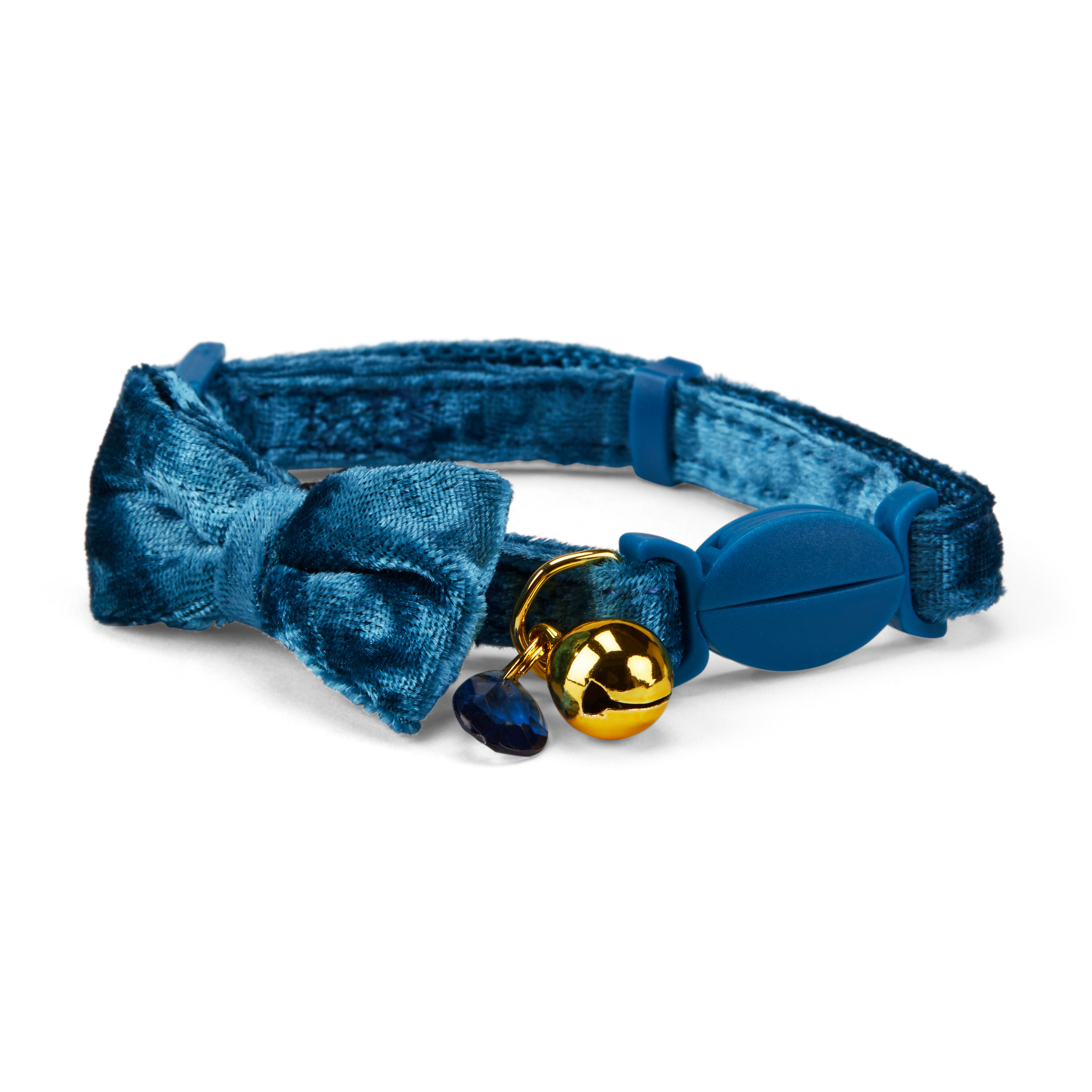 Luxury Velvet Cat Collar with Bell and Bow