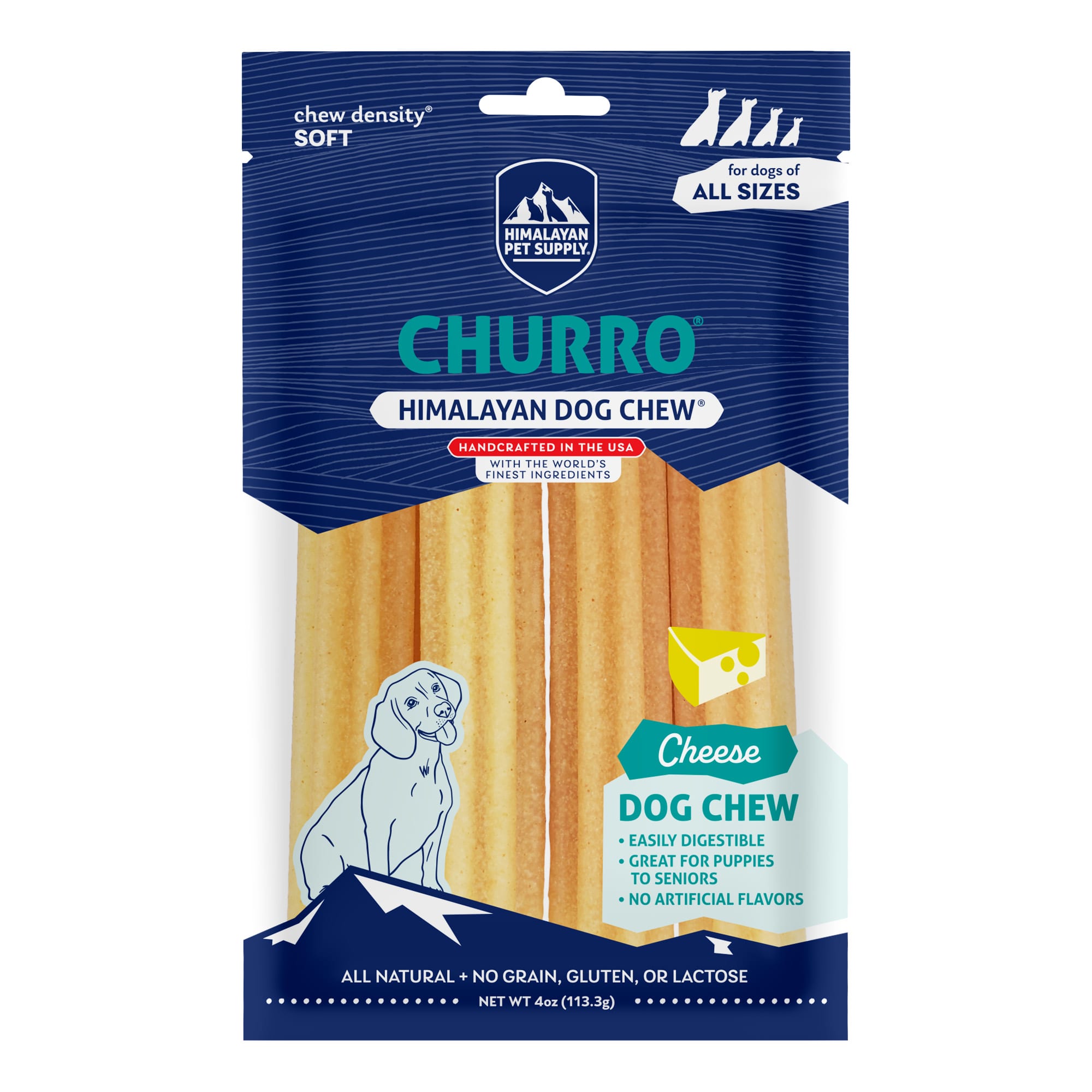 Himalayan Dog Chew CHURRO Cheese Treat 4 oz. Count of 4 Petco