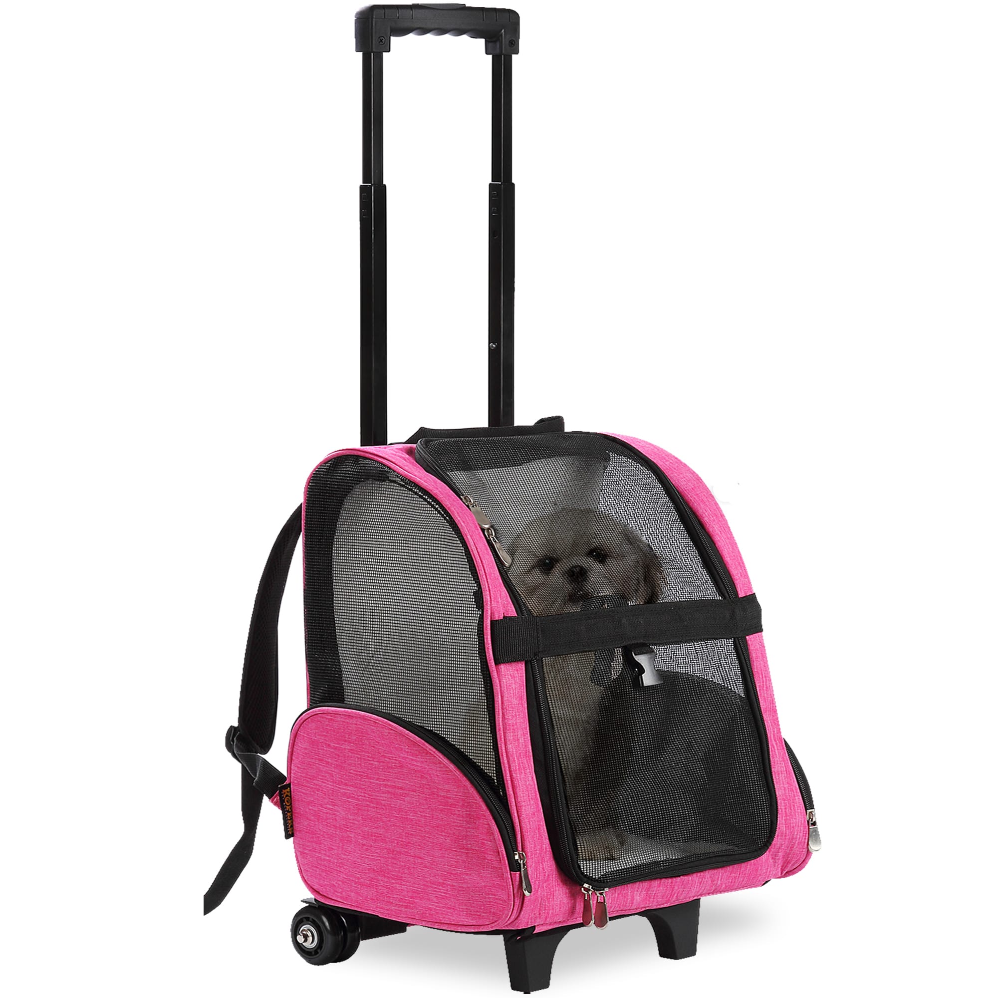 Kopeks Pink Deluxe Backpack Pet Travel Carrier, Medium | Petco