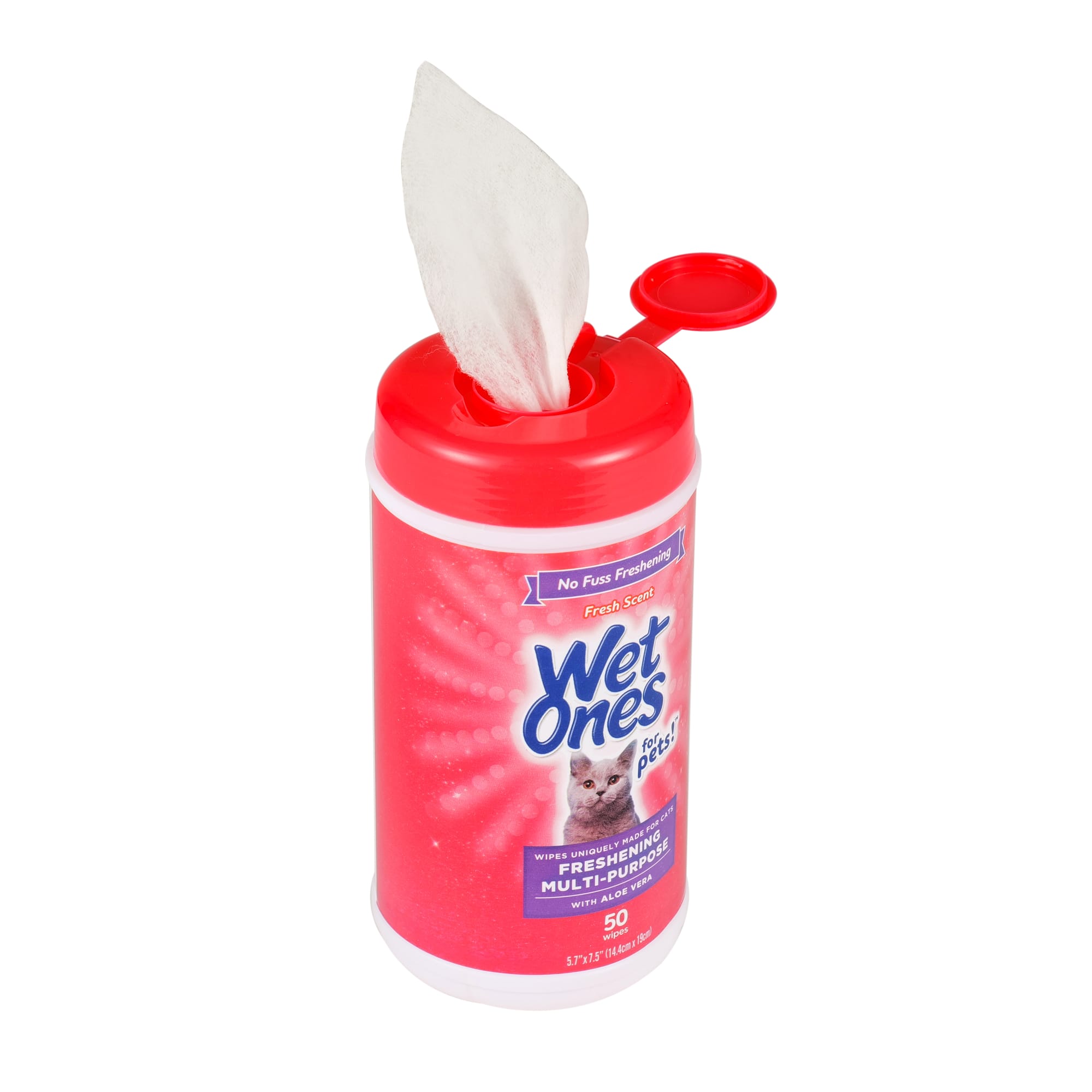 Wet Ones for Pets Freshening Multi-Purpose Cat Wipes with Aloe