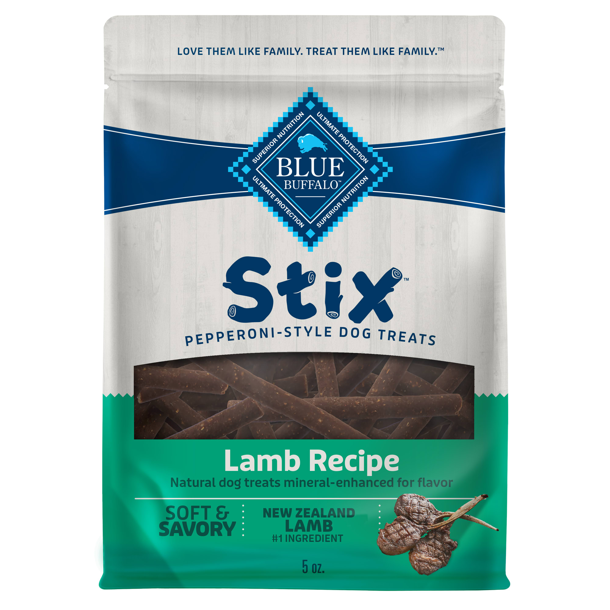 Blue Buffalo Blue Stix Lamb Recipe Natural Soft Moist Dog Treats 5 oz