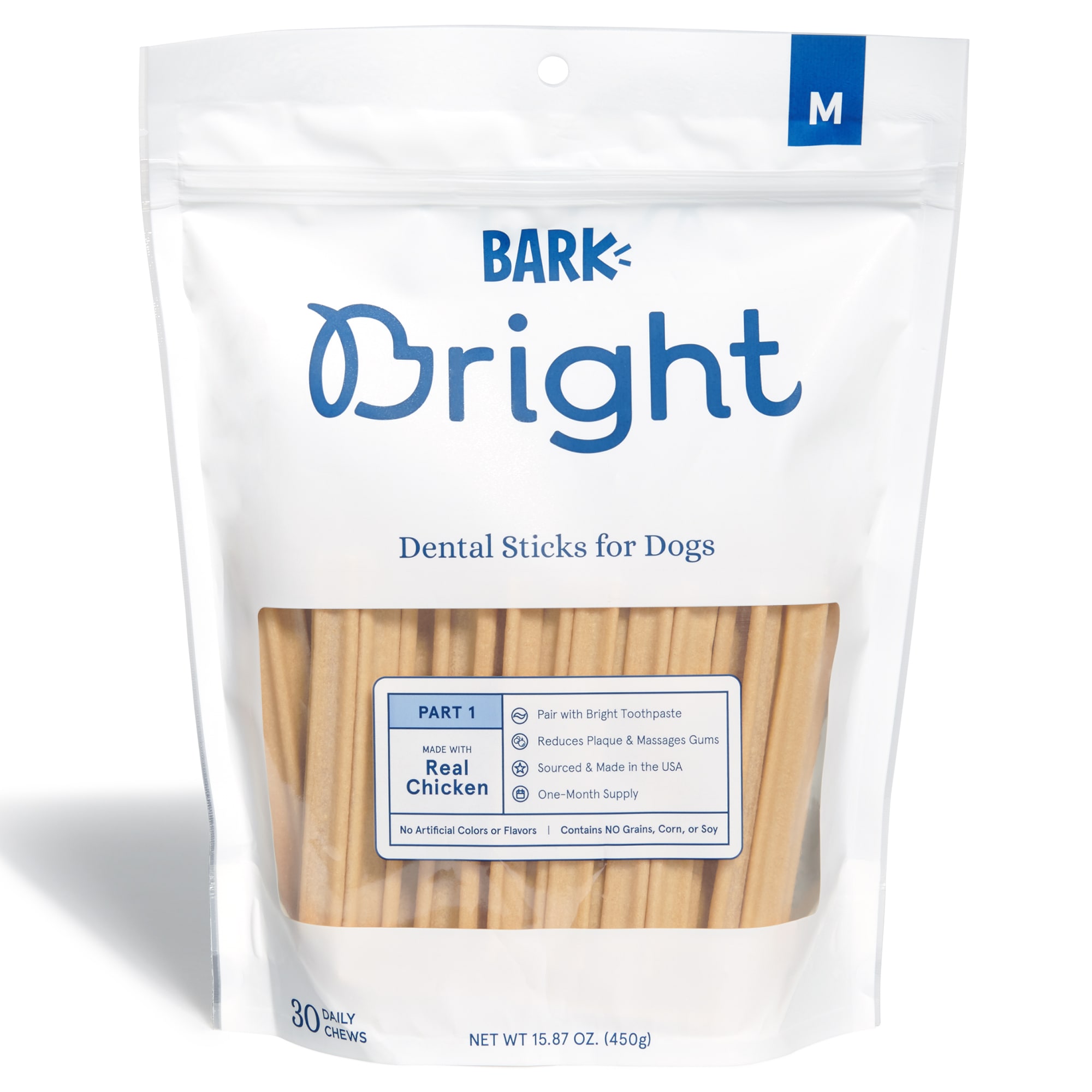 Bark Bright Dental Sticks For Medium Dogs Chews 15 87 Oz Count Of 30 Petco