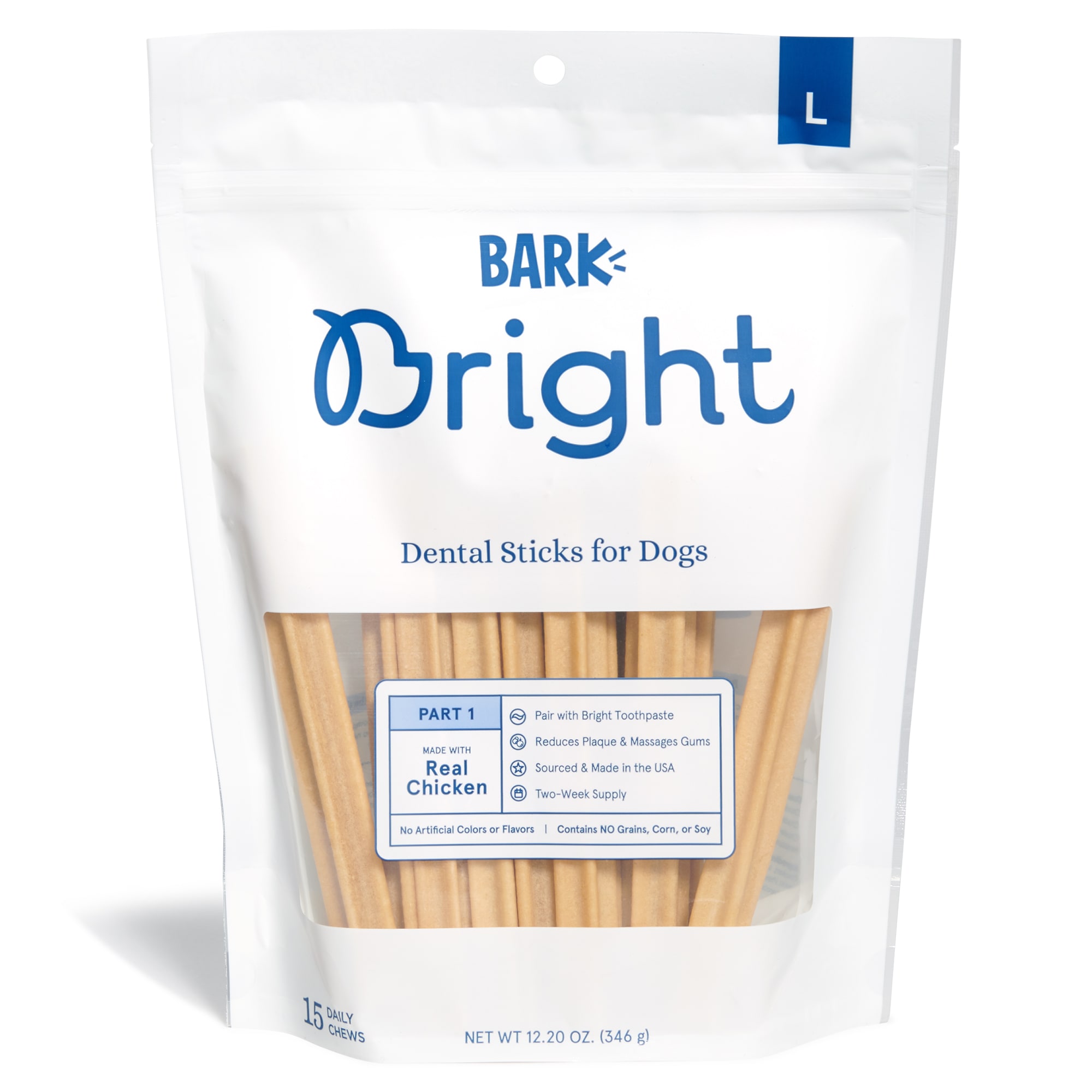 Bark Bright Dental Sticks For Large Dogs Chews 12 2 Oz Count Of 15 Petco