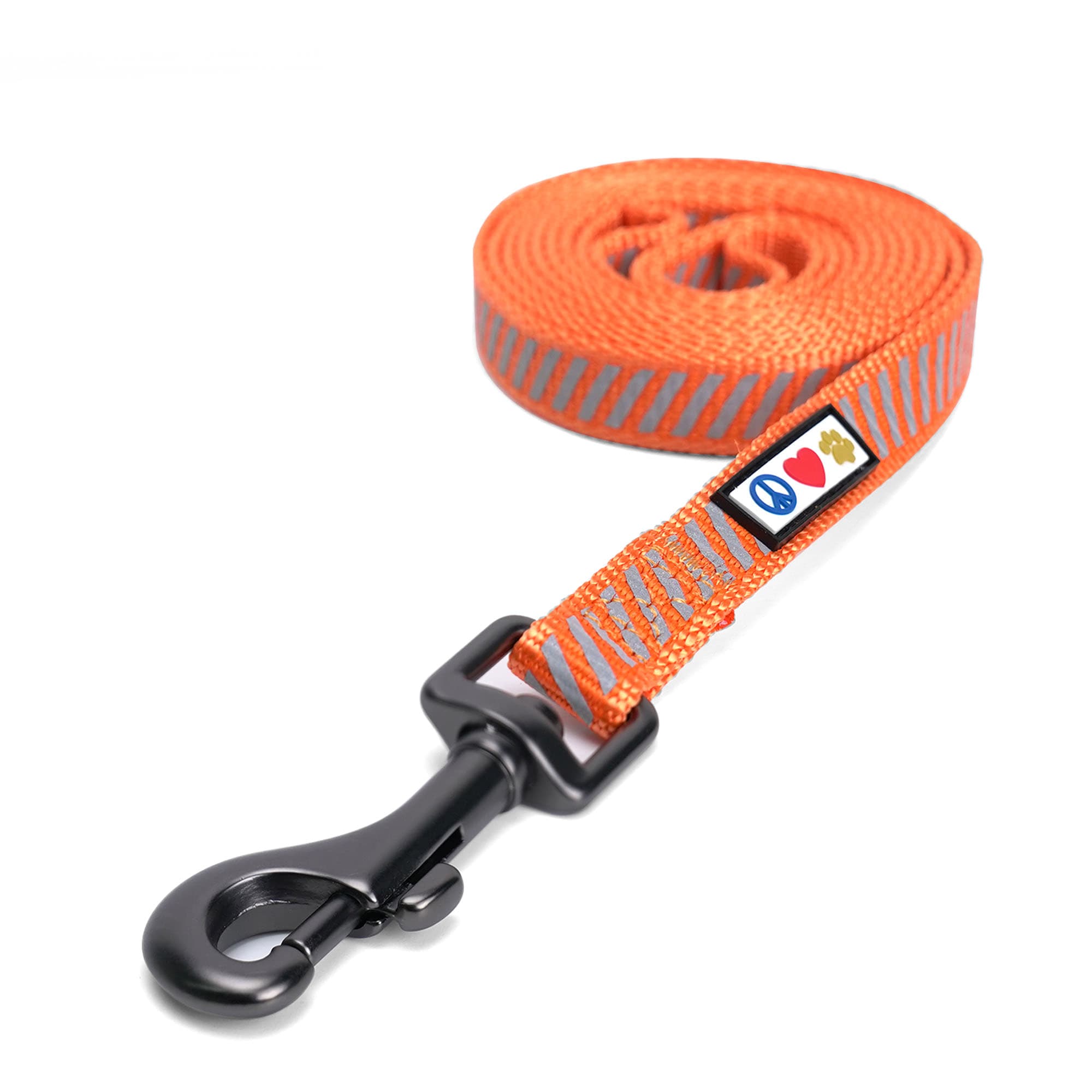 Pawtitas Reflective Orange Dog Leash for Small Breeds
