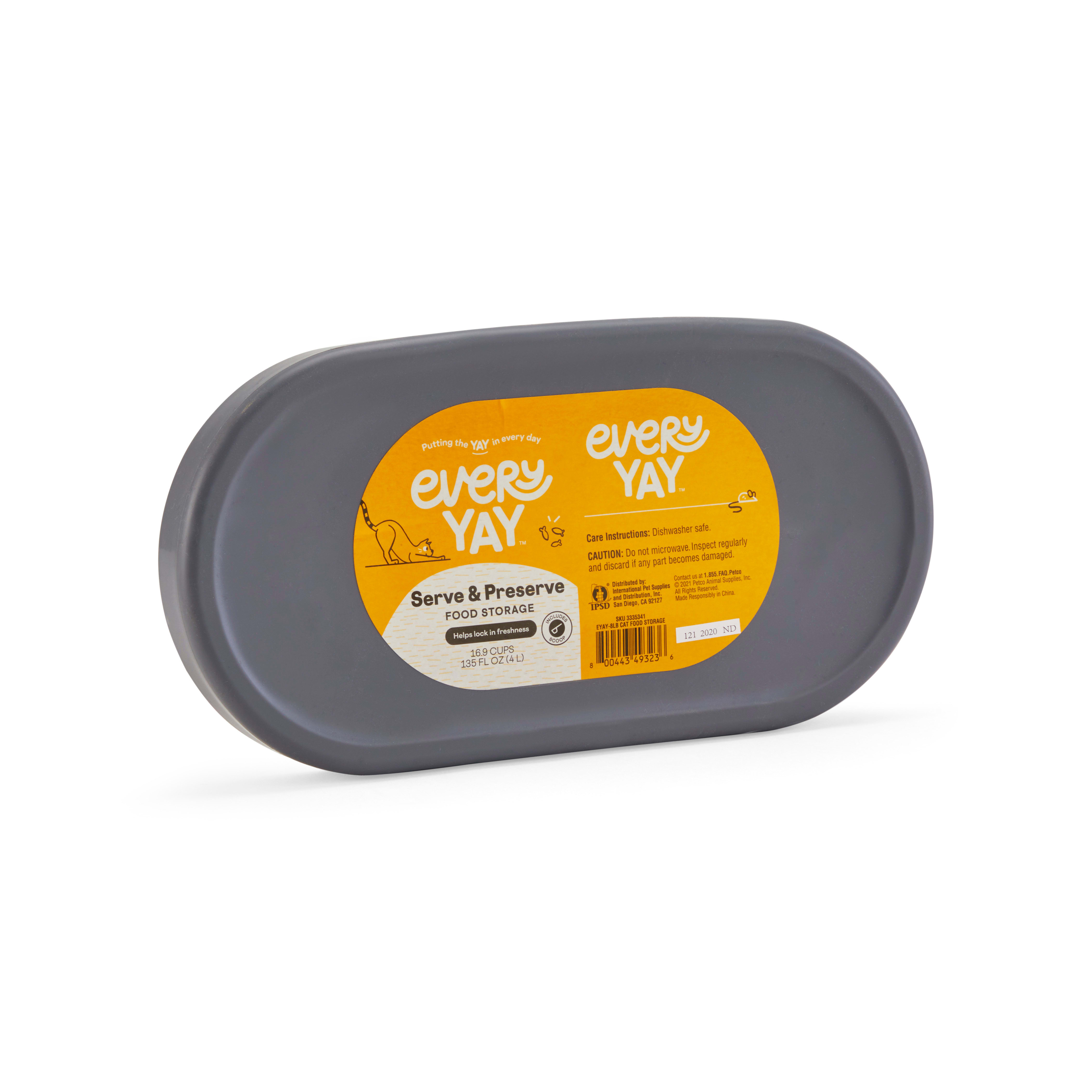 EveryYay Serve & Preserve Cat Food Storage Container, 16.9 Cups Petco