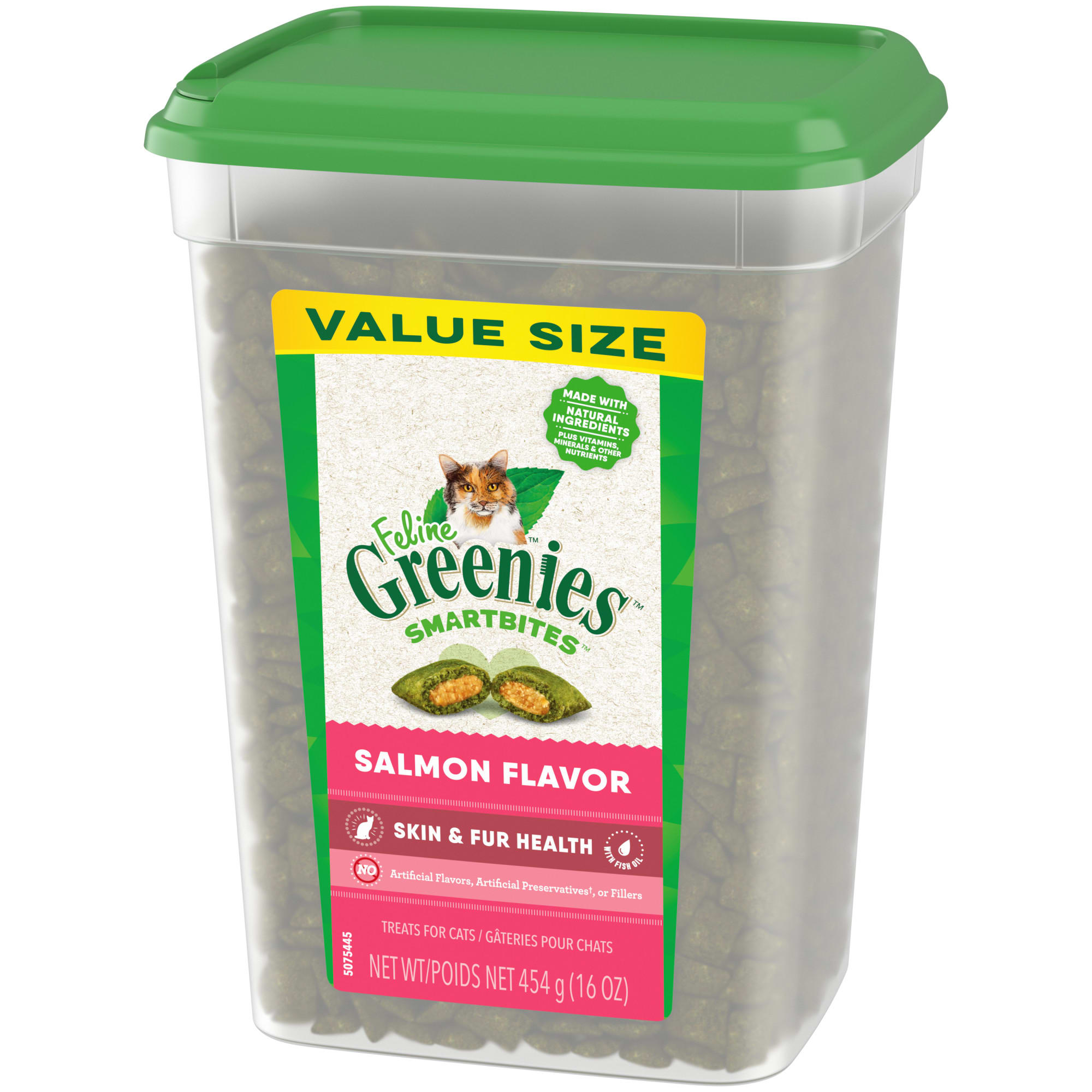 Greenies Smartbites Salmon Flavor Skin Fur Health Crunchy and