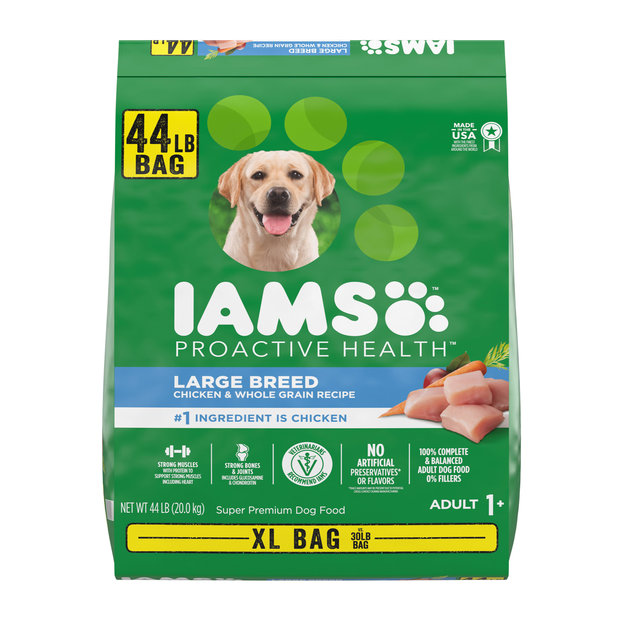 Iams large best sale breed feeding chart