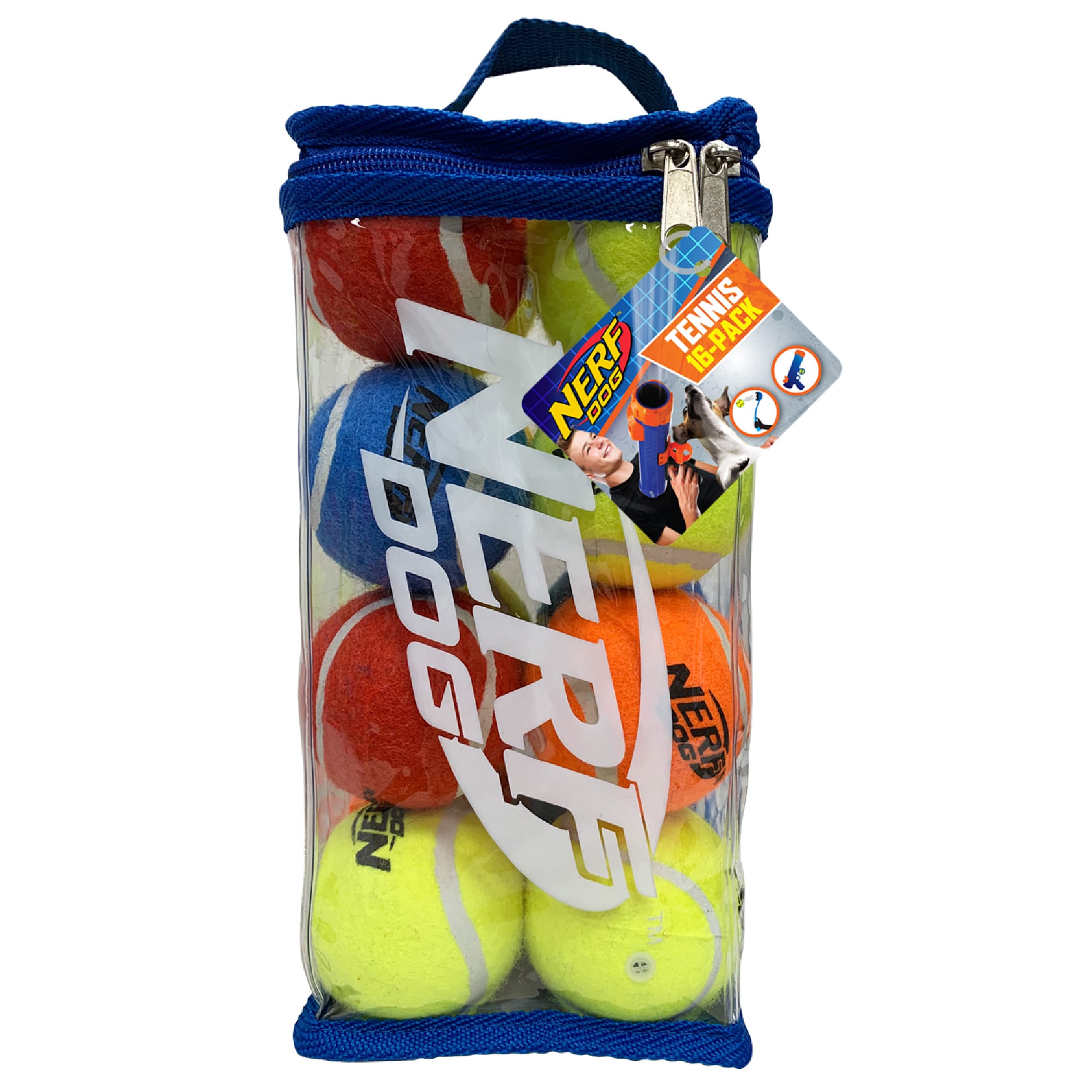 NEW NERF 16in Tennis Ball Blaster with 3 Tennis Balls Dogs Fetch Pets  Sealed