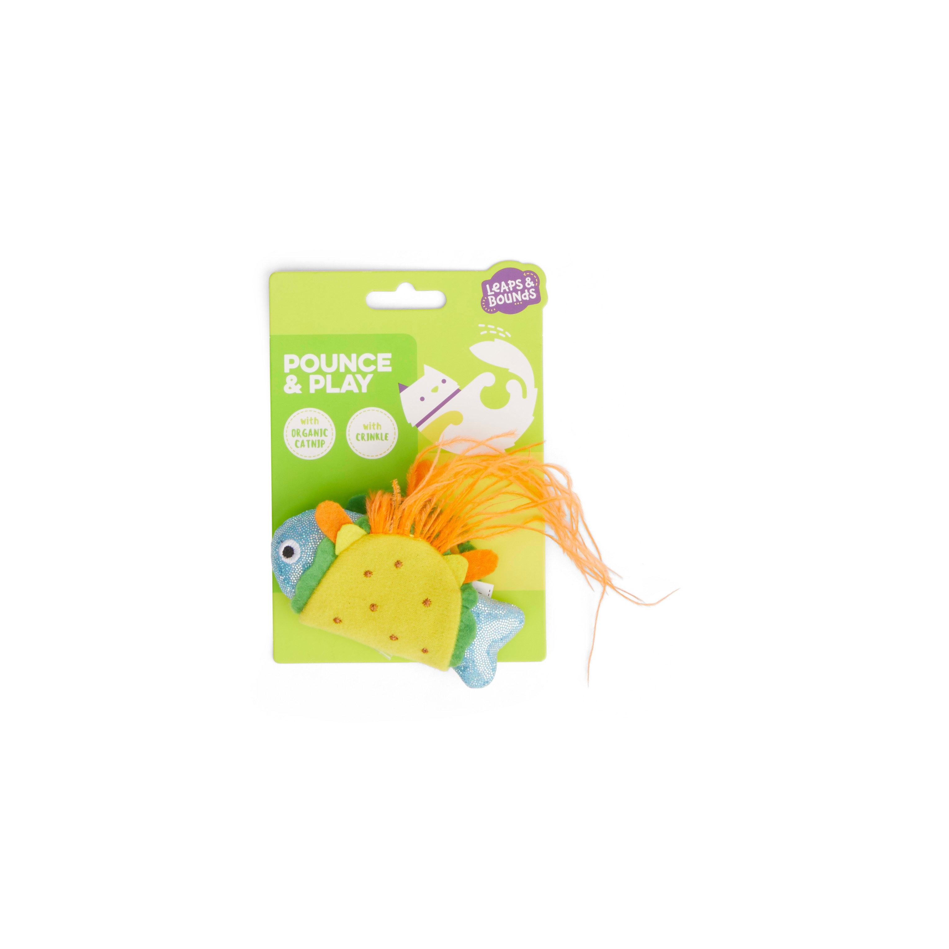 Leaps & Bounds Plush Fish Taco Cat Toy Petco