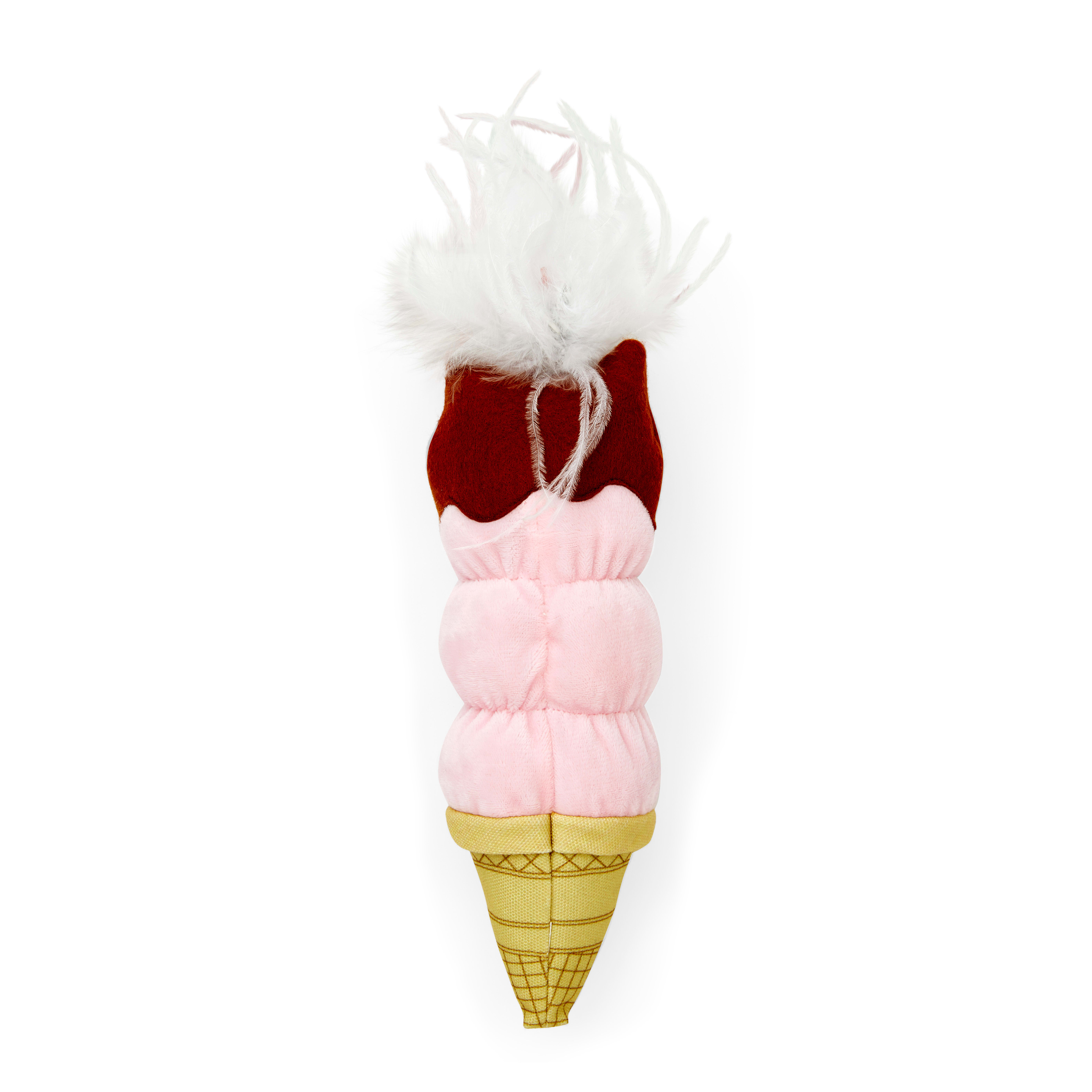 Plush Catnip Ice Cream Cone Cat Toy 