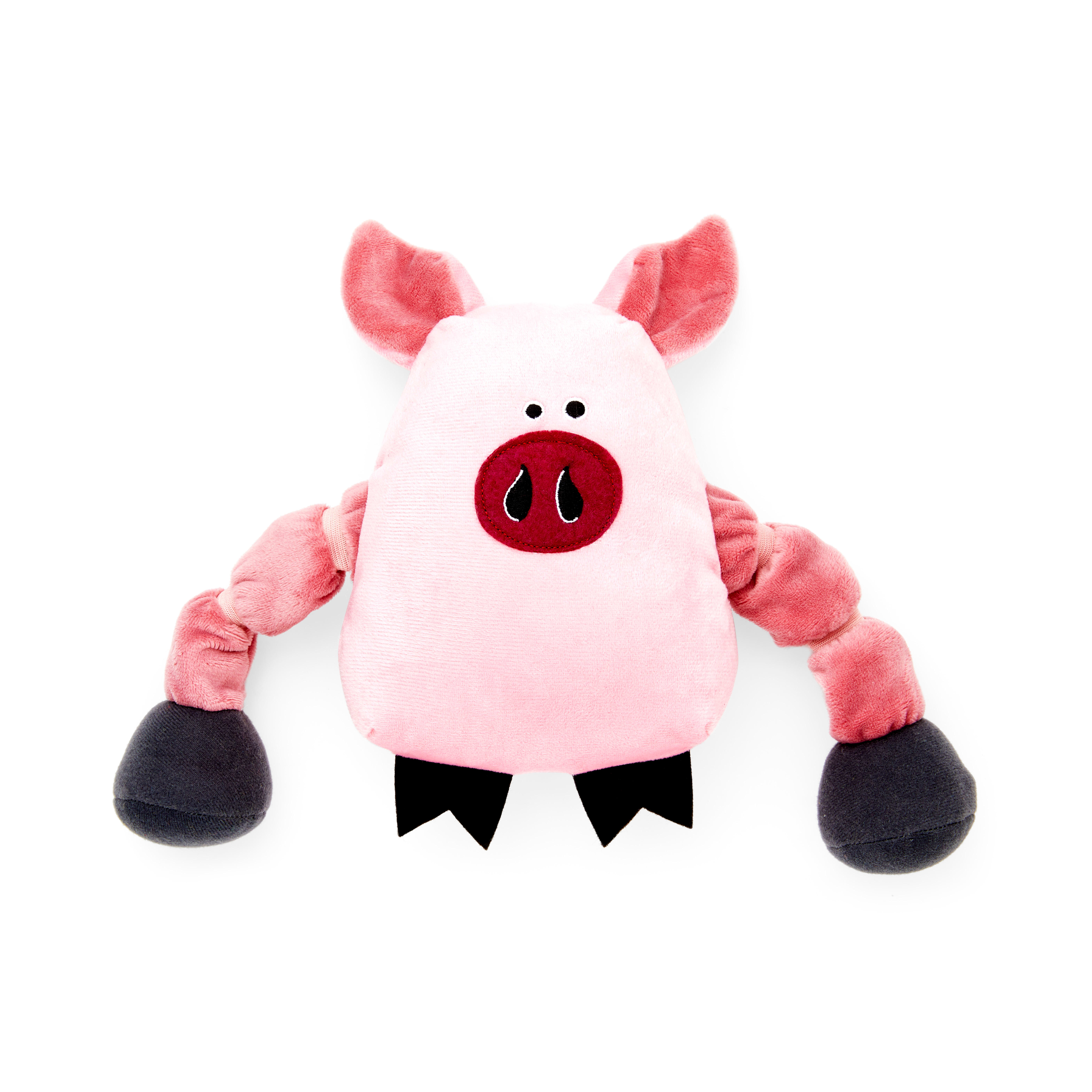 Pet Zone Pink Piggy Hide and Seek Plush Squeaky Dog Toys