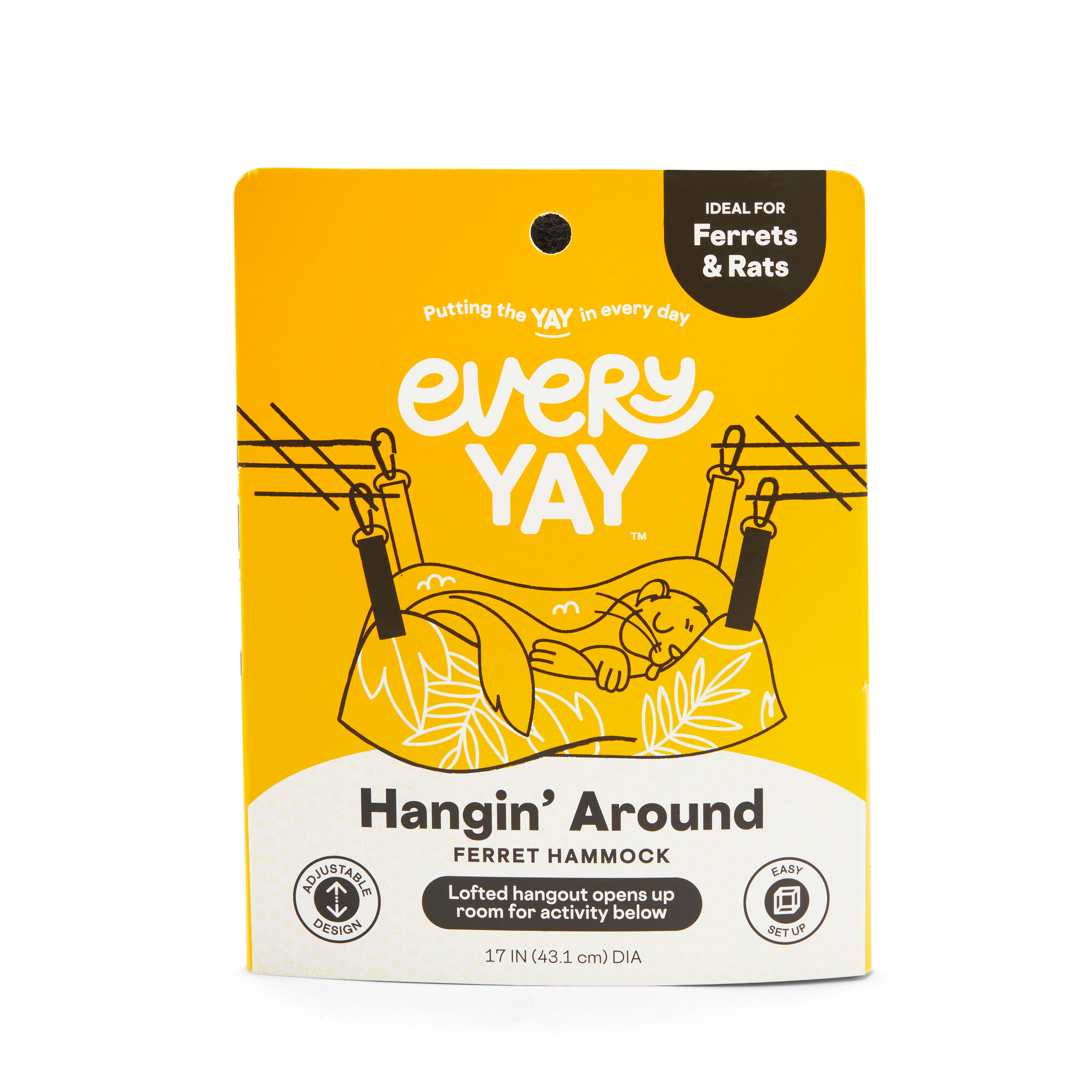 EveryYay Snooze Fest Assorted Nylon Plush Ferret Hammock Large