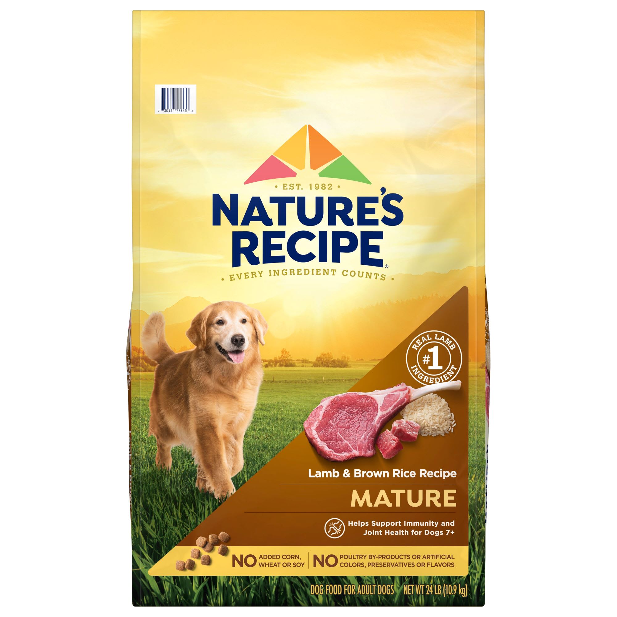 Nature s Recipe Lamb Rice Recipe Mature Dry Dog Food 24 lbs