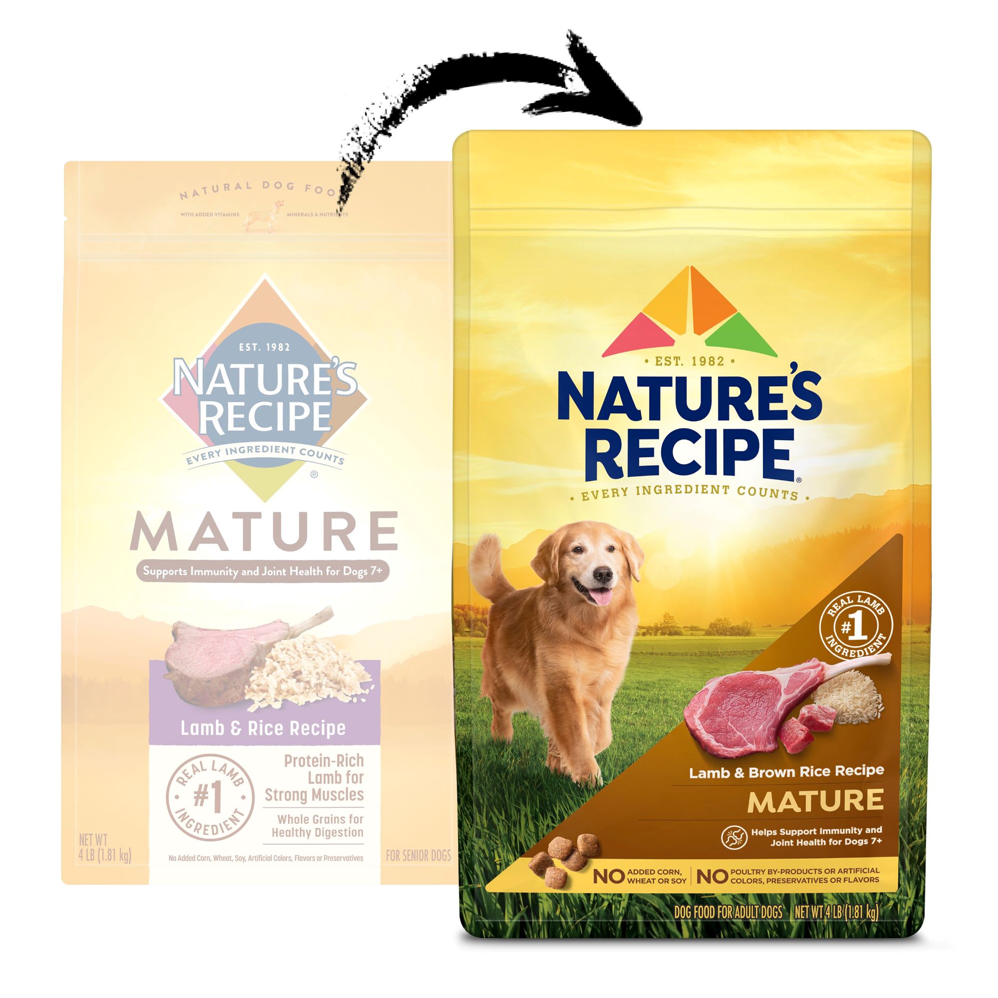 Nature's Recipe Lamb & Rice Recipe Mature Dry Dog Food, 4 lbs. | Petco