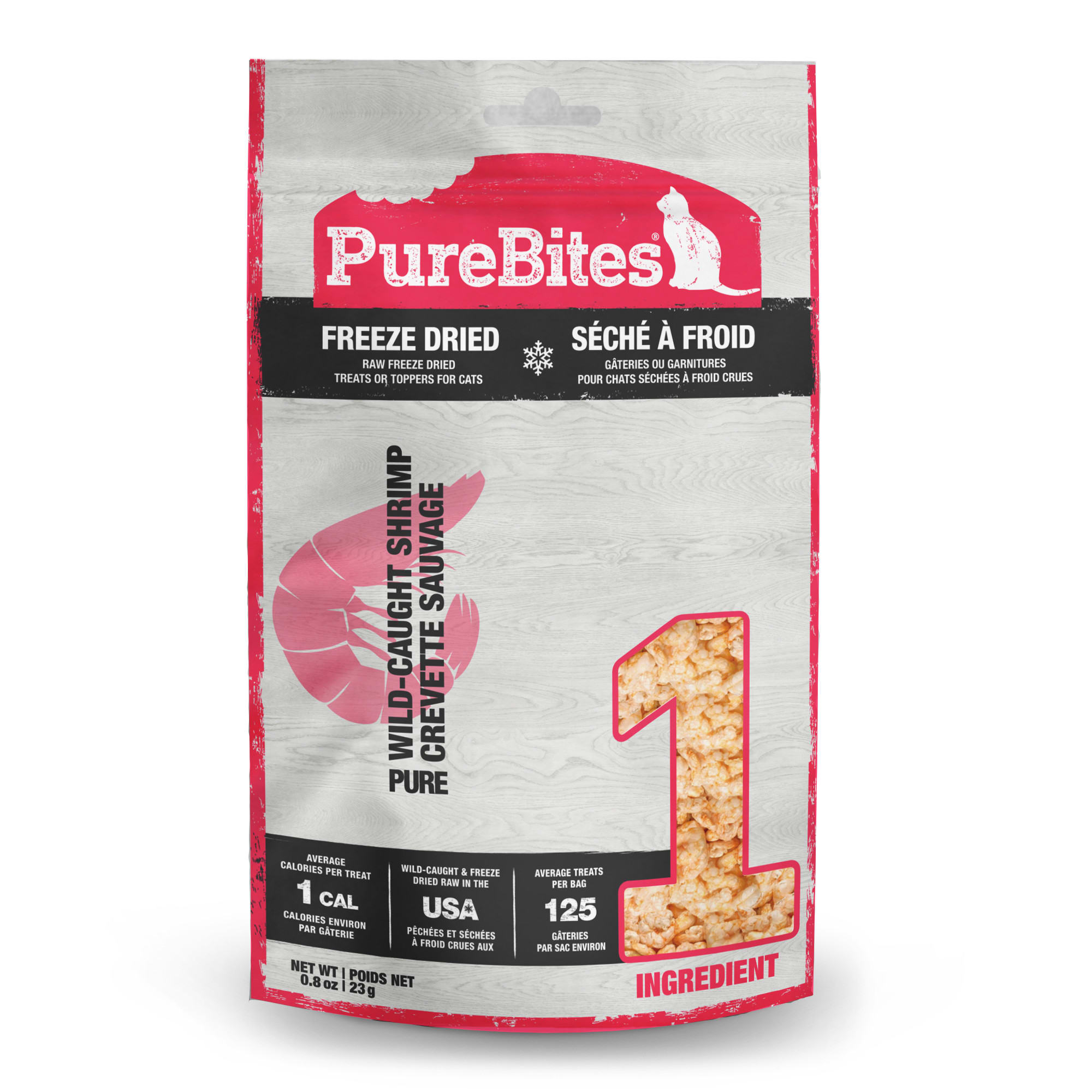 PureBites Shrimp Freeze-Dried Treats for Cats - 3-Pack (1.14 oz