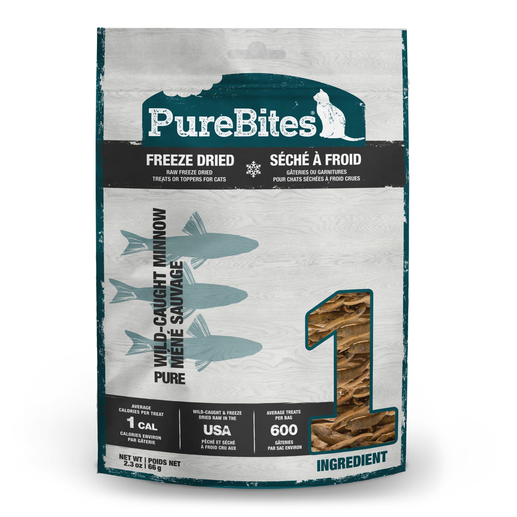 PureBites 1.09 oz Freeze Dried Minnow Cat Treats