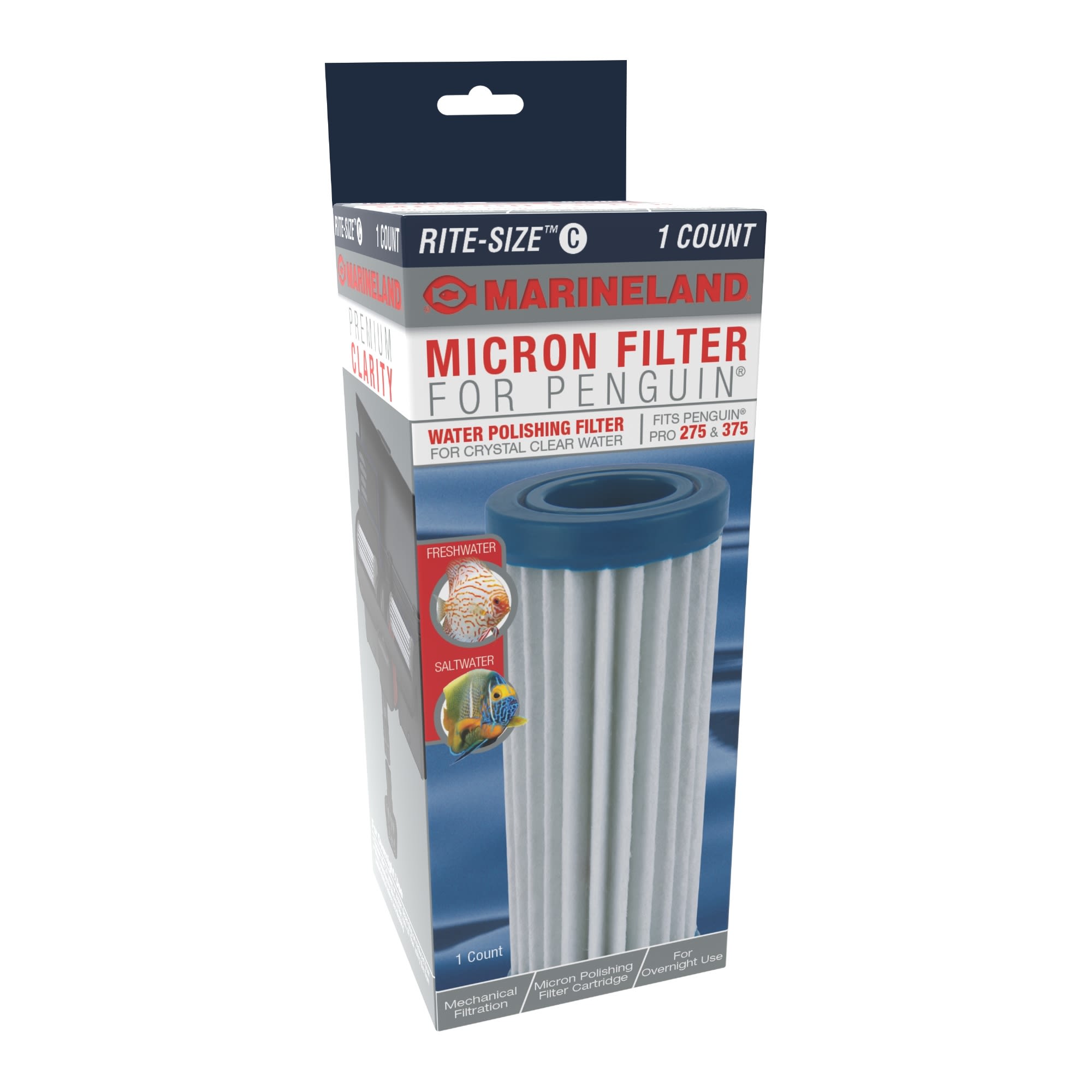 Marineland Micron Filter Rite Size C for Clear Aquarium Water