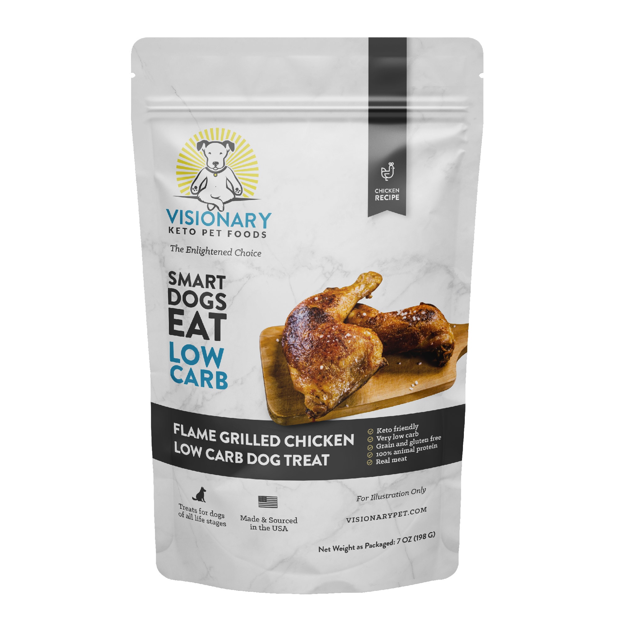 Visionary Keto Pet Foods Low Carb Chicken Dog Treats 7 Oz Petco