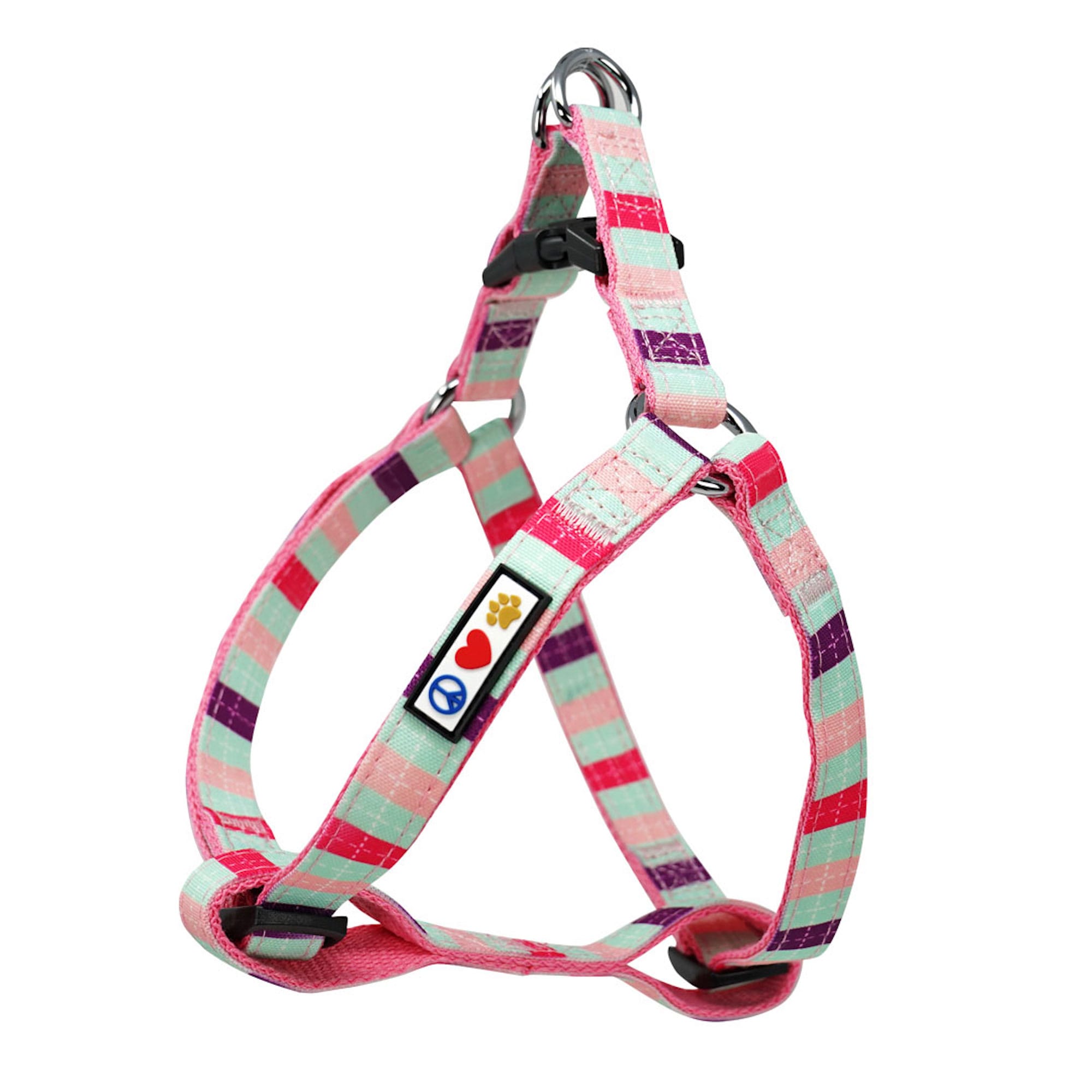 Pawtitas Teal Multicolor Puppy Harness XS for Comfort & Style