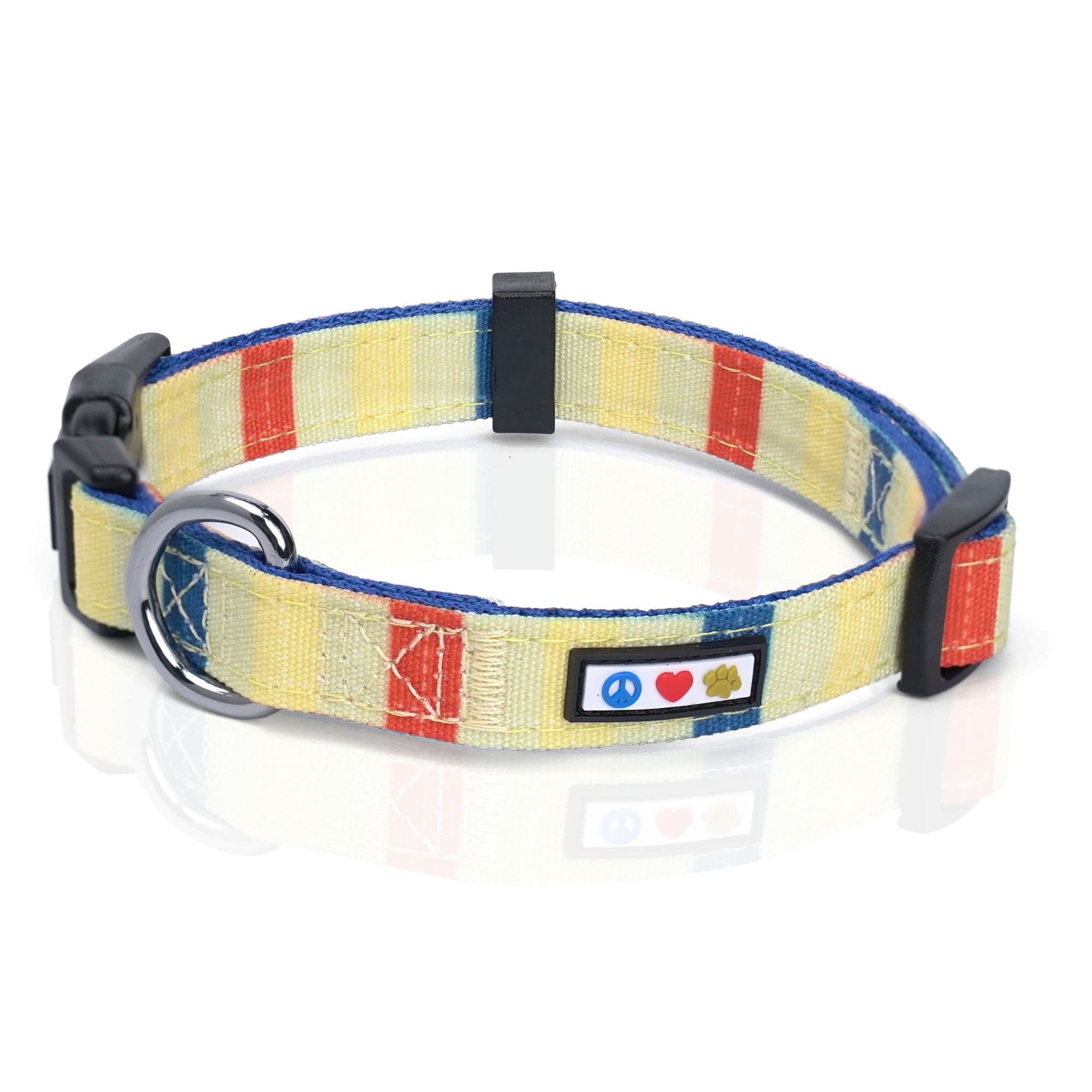 Pawtitas Multicolor Yellow Dog Collar, X-Small | Petco