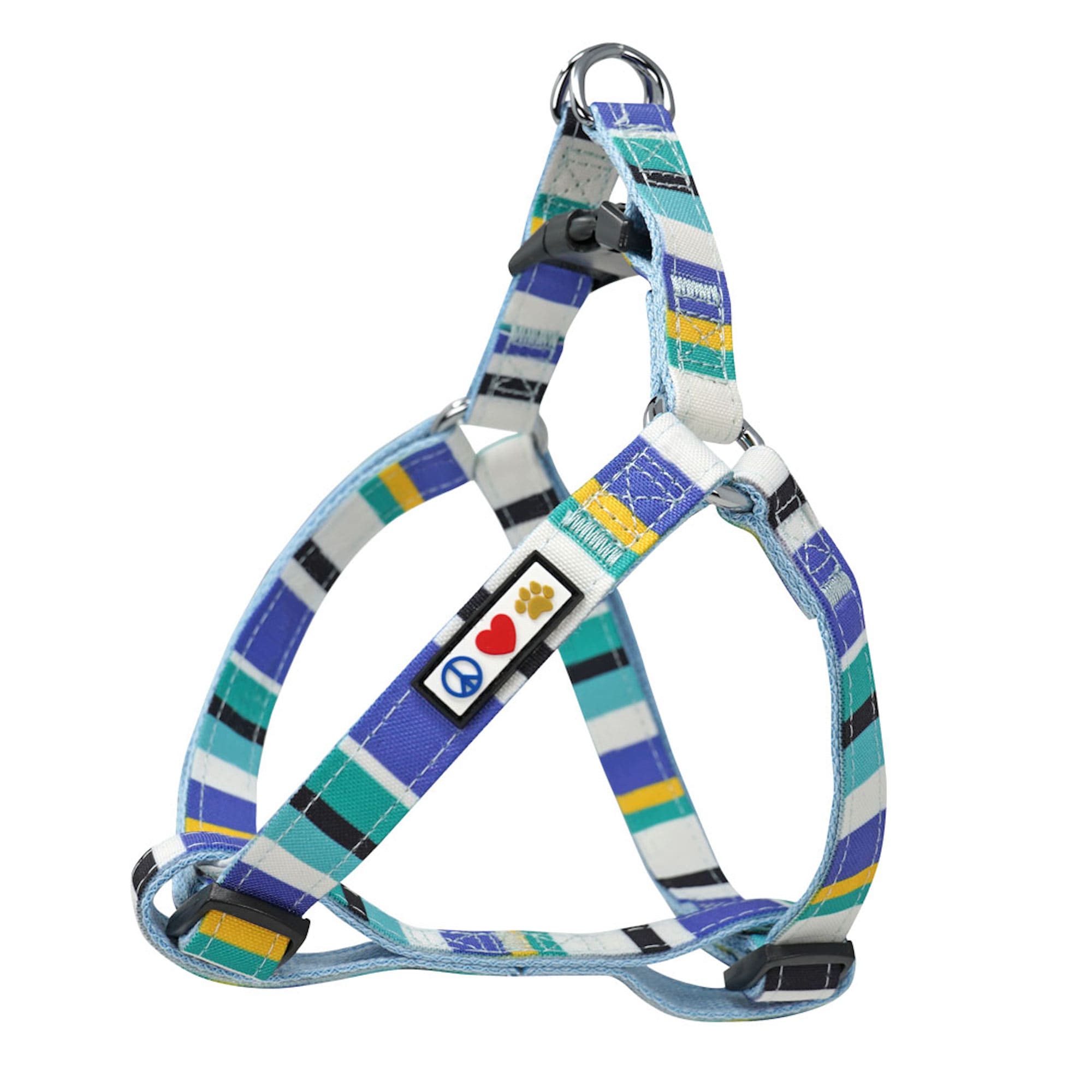 Pawtitas Multicolor Blue Puppy Dog Harness, Small Petco