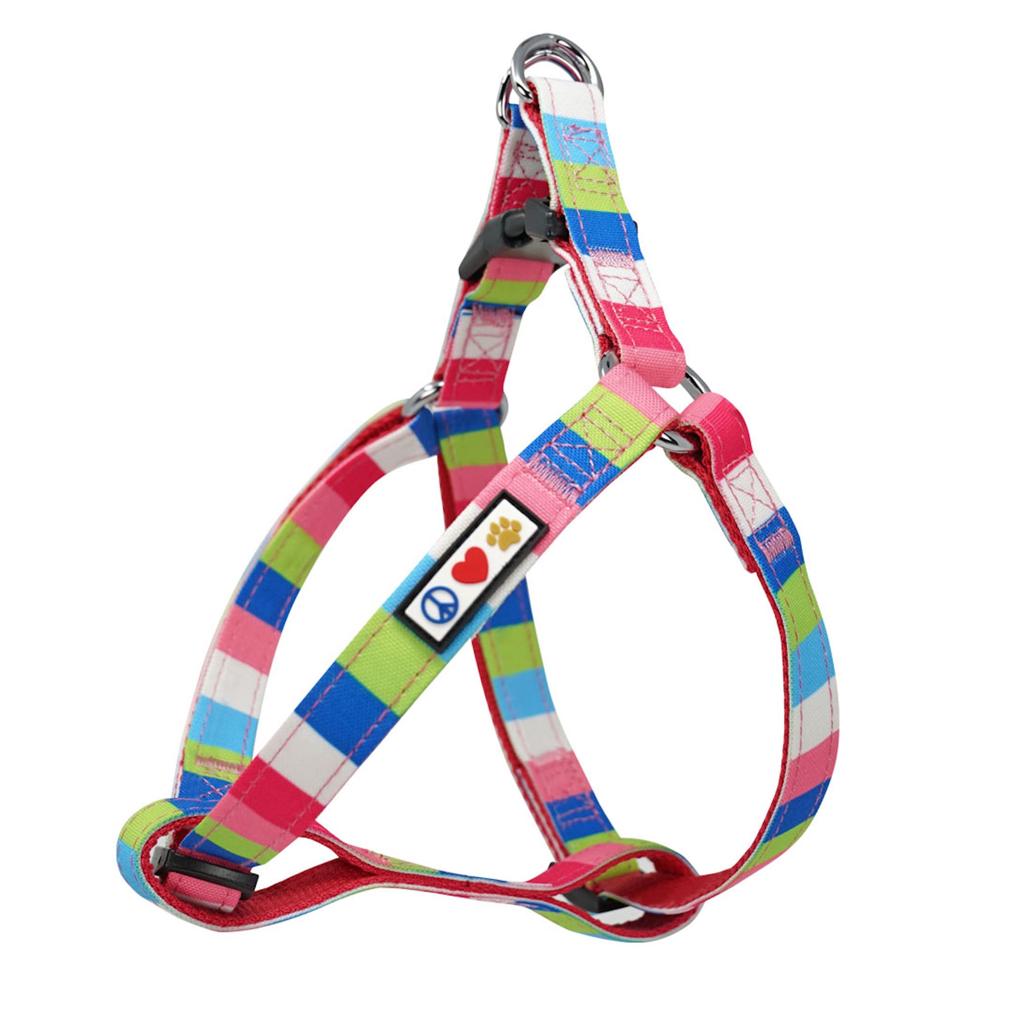 Pawtitas Multicolor Pink Puppy Dog Harness, Small Petco