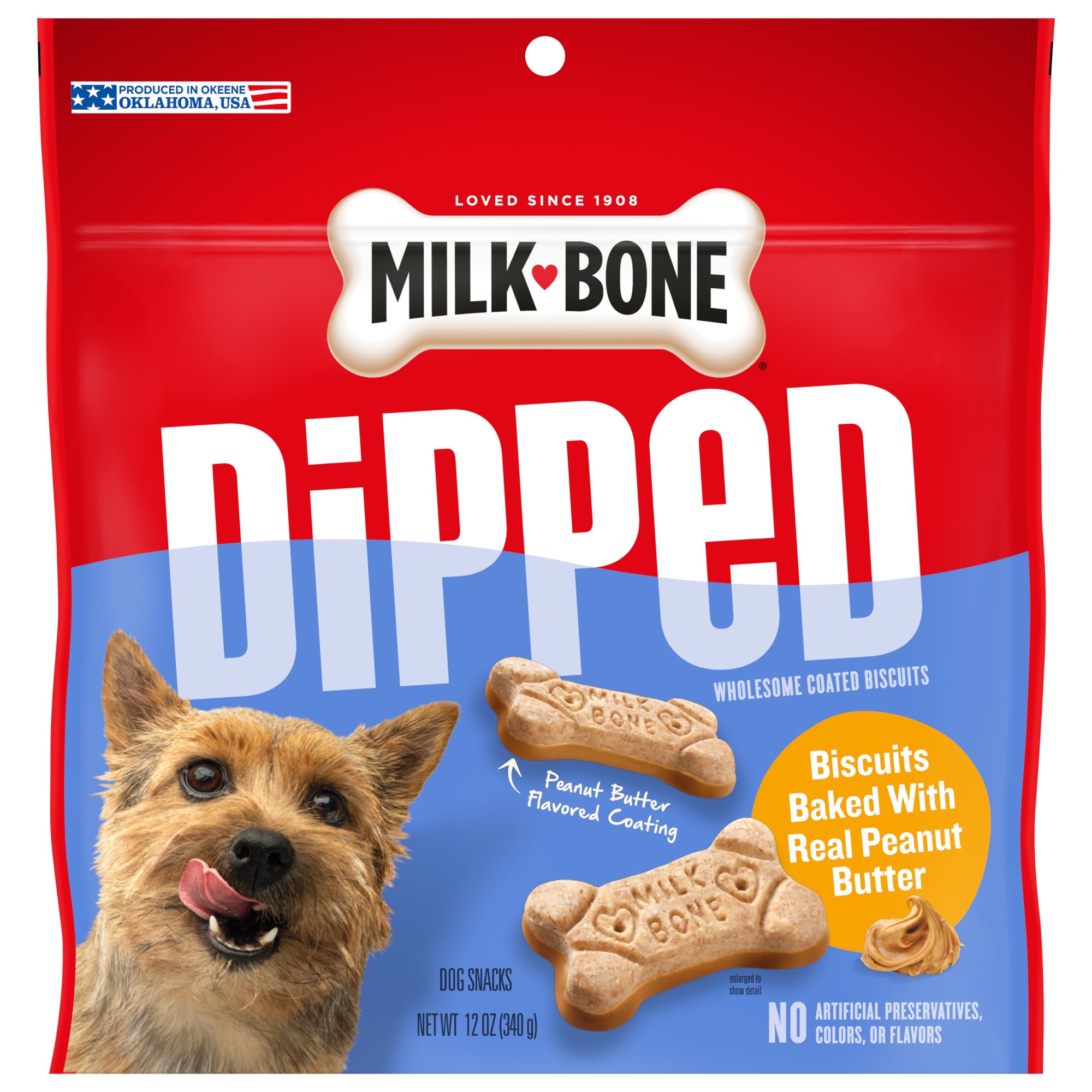 MilkBone Dipped Baked With Real Peanut Butter Dog Biscuits, 12 oz. Petco