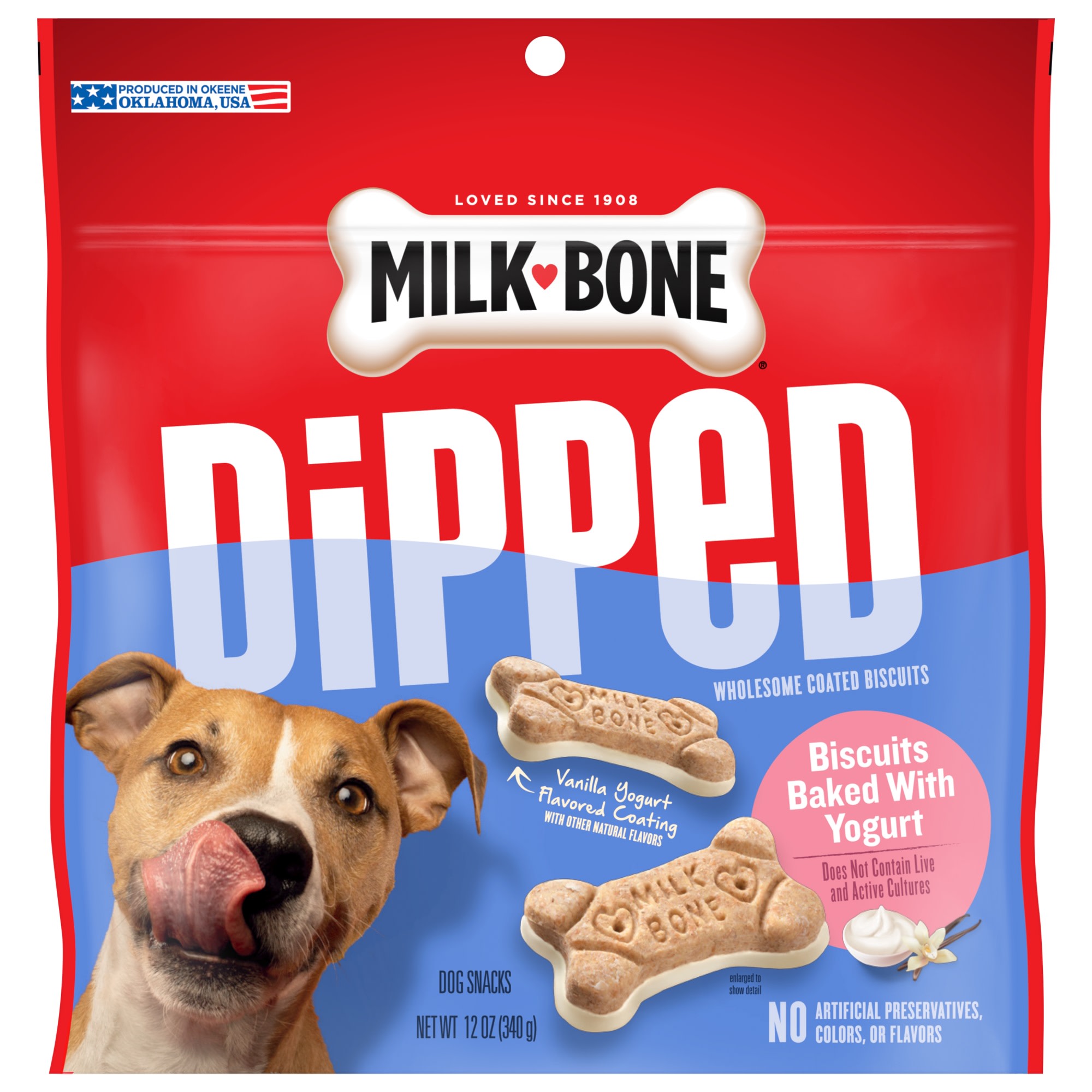 Milk Bone Dipped Dog Biscuits Baked With Vanilla Yogurt 12 oz. Petco