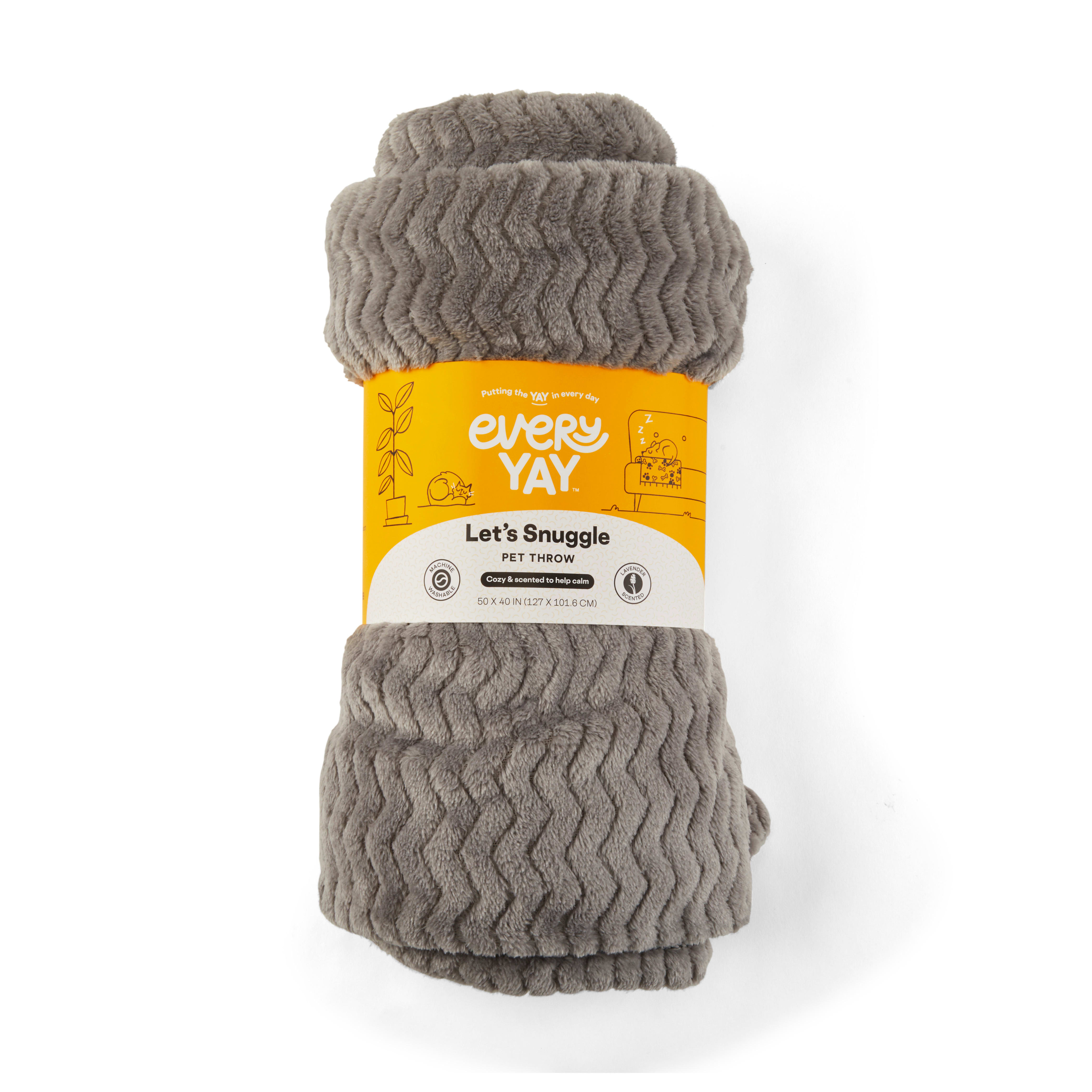  EveryYay Let's Snuggle Grey Calming Throw for Dogs, 40in. L X 50in. W