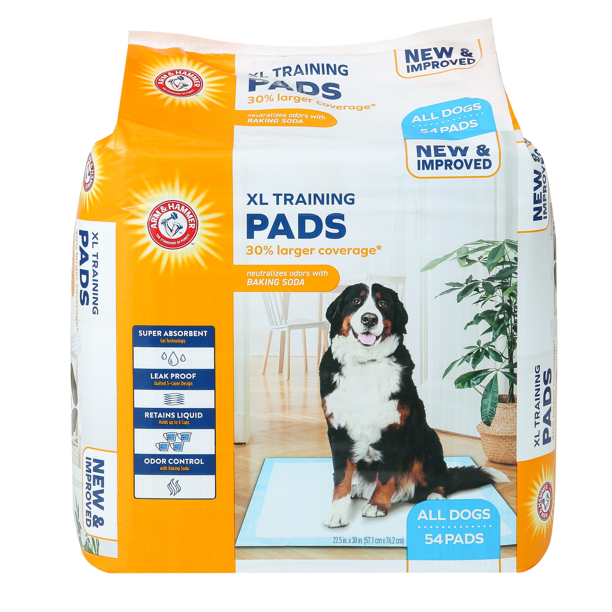 Arm & Hammer XL Training Pads, 30 More Coverage, Super Absorbent Leak