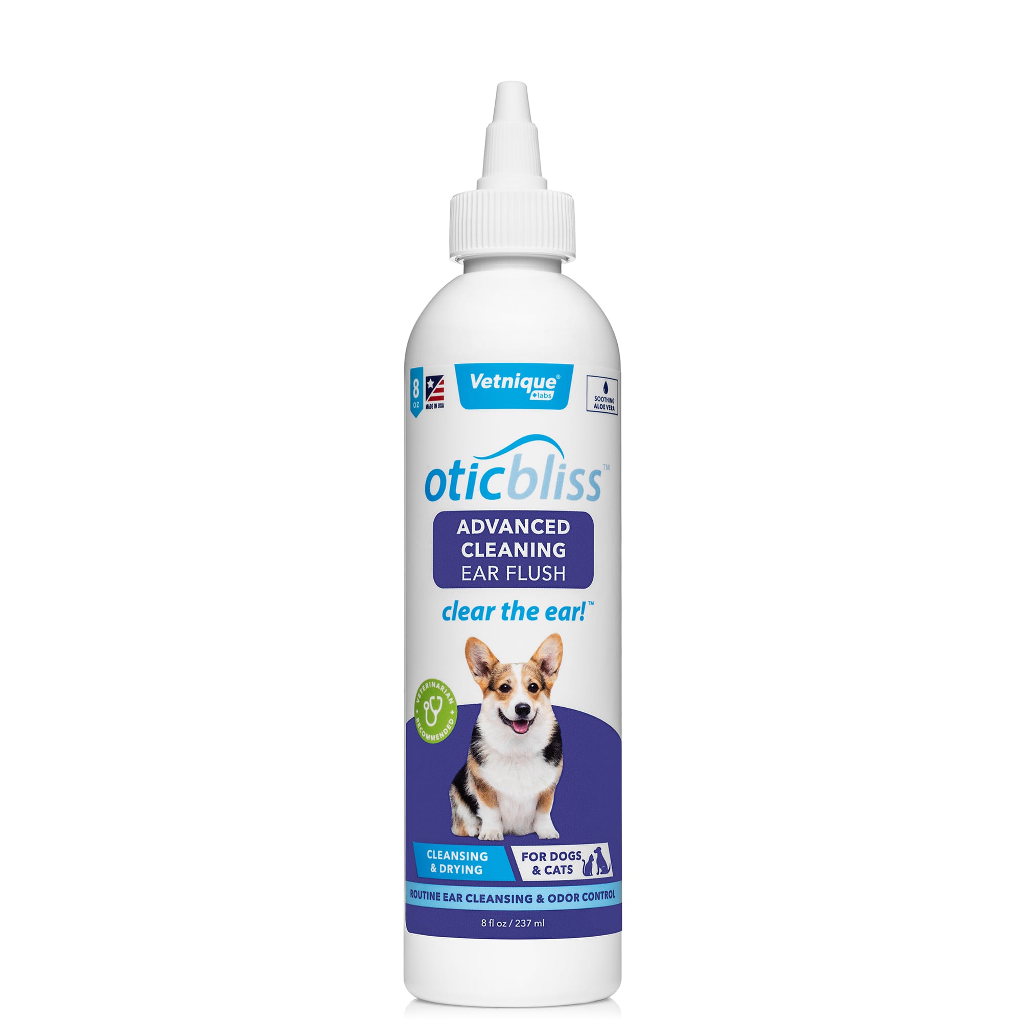 Vetnique Labs Oticbliss Advanced Cleaning Drying Ear Flush for