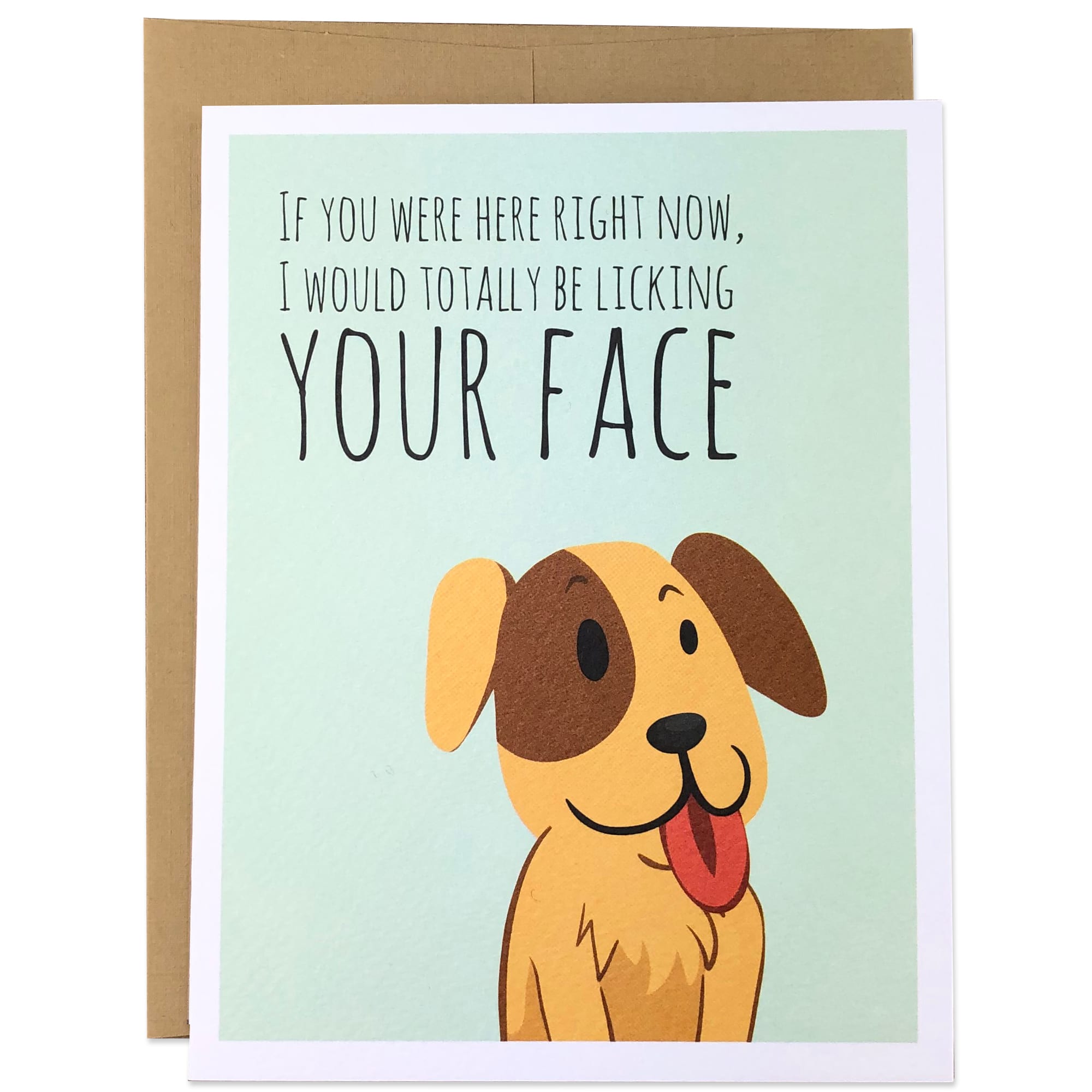 Moose & Pig Licking your Face Dog Thank You Card | Petco