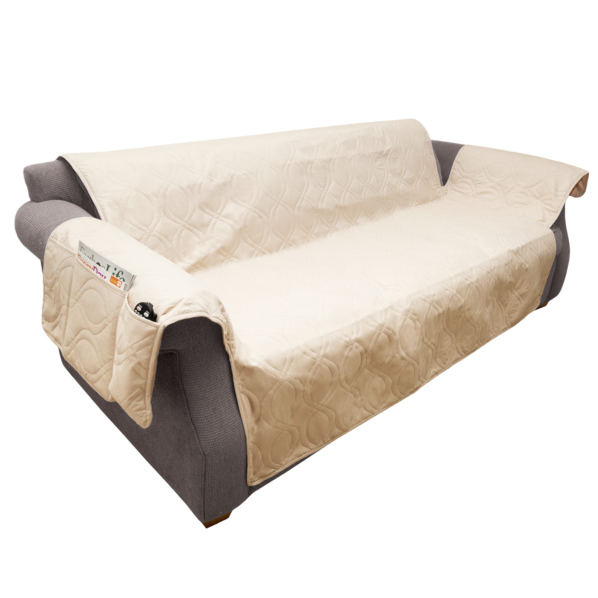 Pet Adobe Tan Waterproof Couch/Sofa Cover for Dogs, 111" L X 76" W X 0.