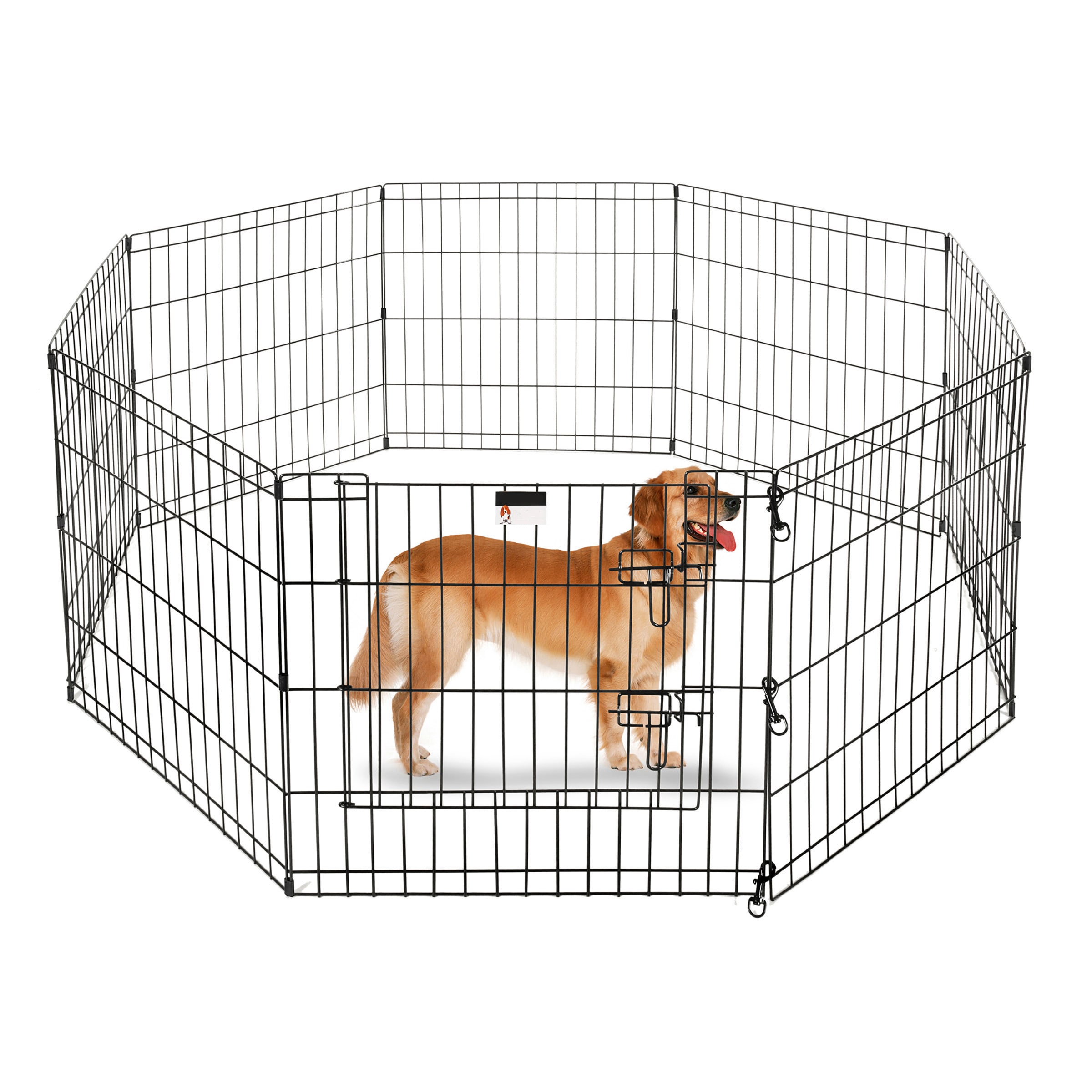 Pet Exercise Playpen Collection 8 Panel Folding Indoor/Outdoor Enclosure with Gate for Dogs Puppies Cats or Small Animals by Pet Trex 