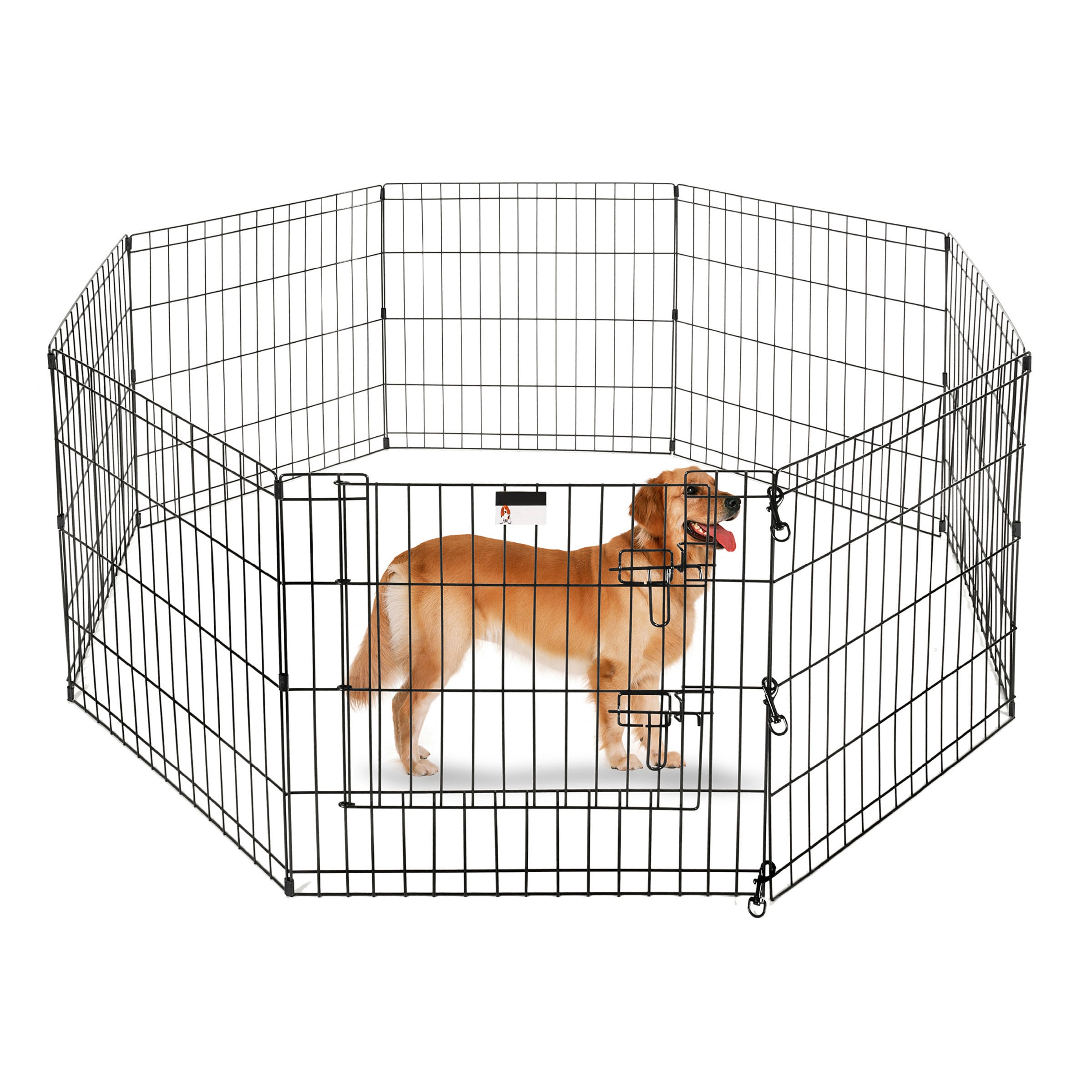 Pet Adobe 8 Panel Folding Metal Pet Playpen with Door 25 L X 26 W X 2.5 H Petco