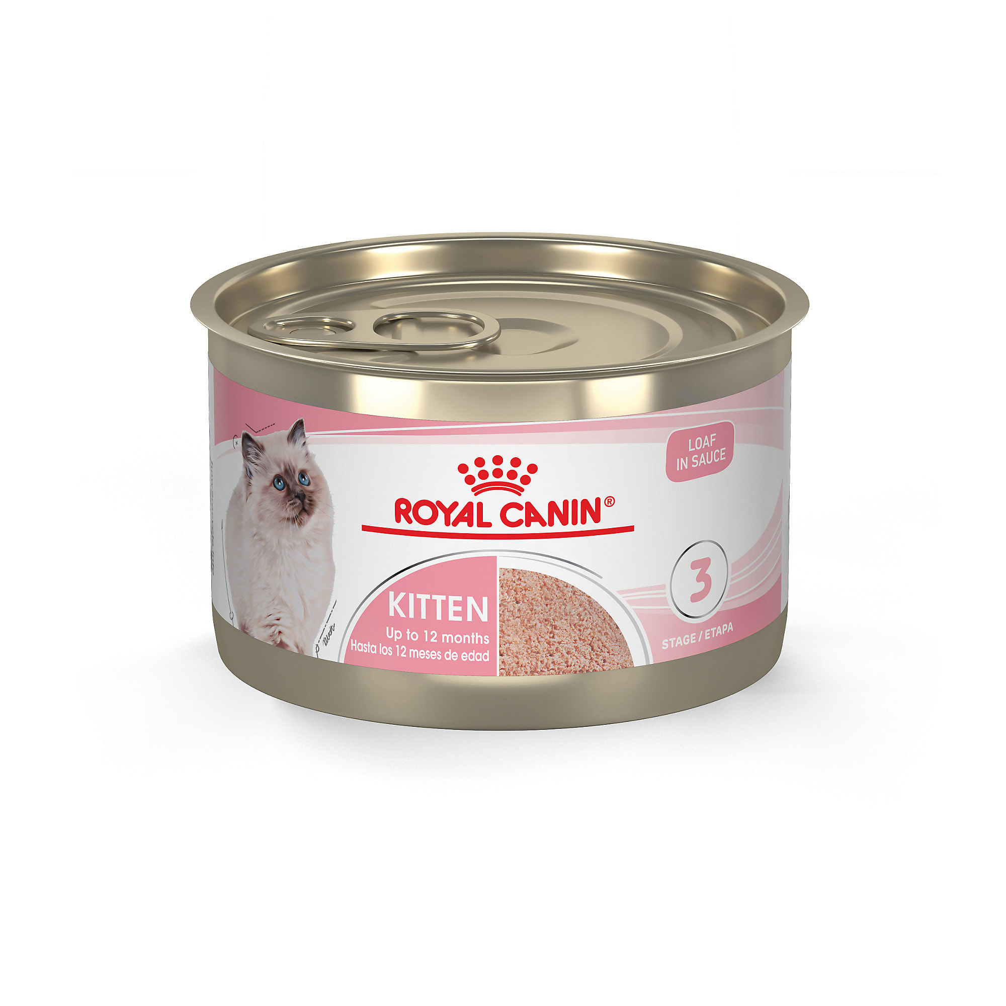 Royal Canin Feline Health Nutrition Kitten Loaf in Sauce Canned Cat Food 5.1 oz. Case of 24