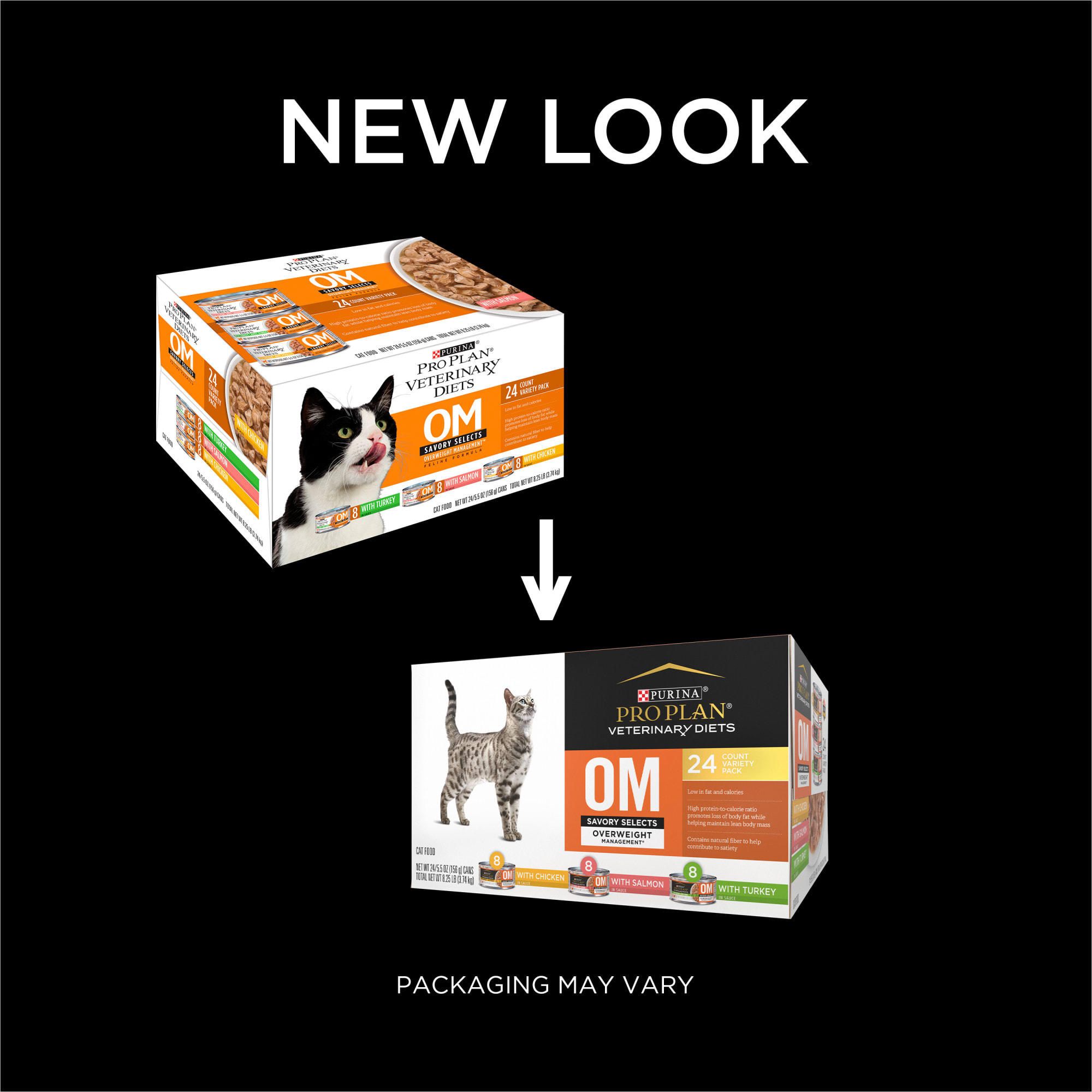 Purina Pro Plan Vet OM Savory Selects Cat Food Variety Pack, 5.5