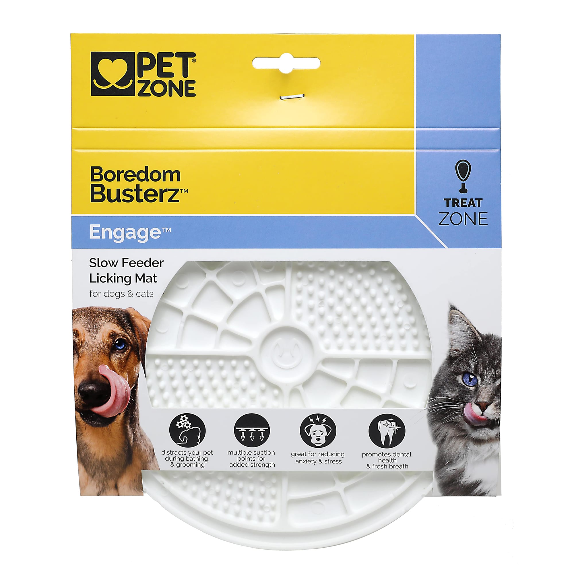 Boredom Busterz White Engage Licking Mat for Pets