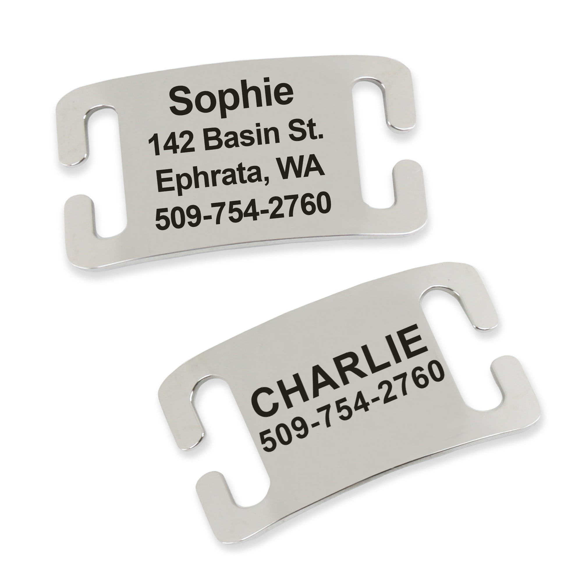 GoTags Personalized Metallic No Noise Stainless Steel Slide