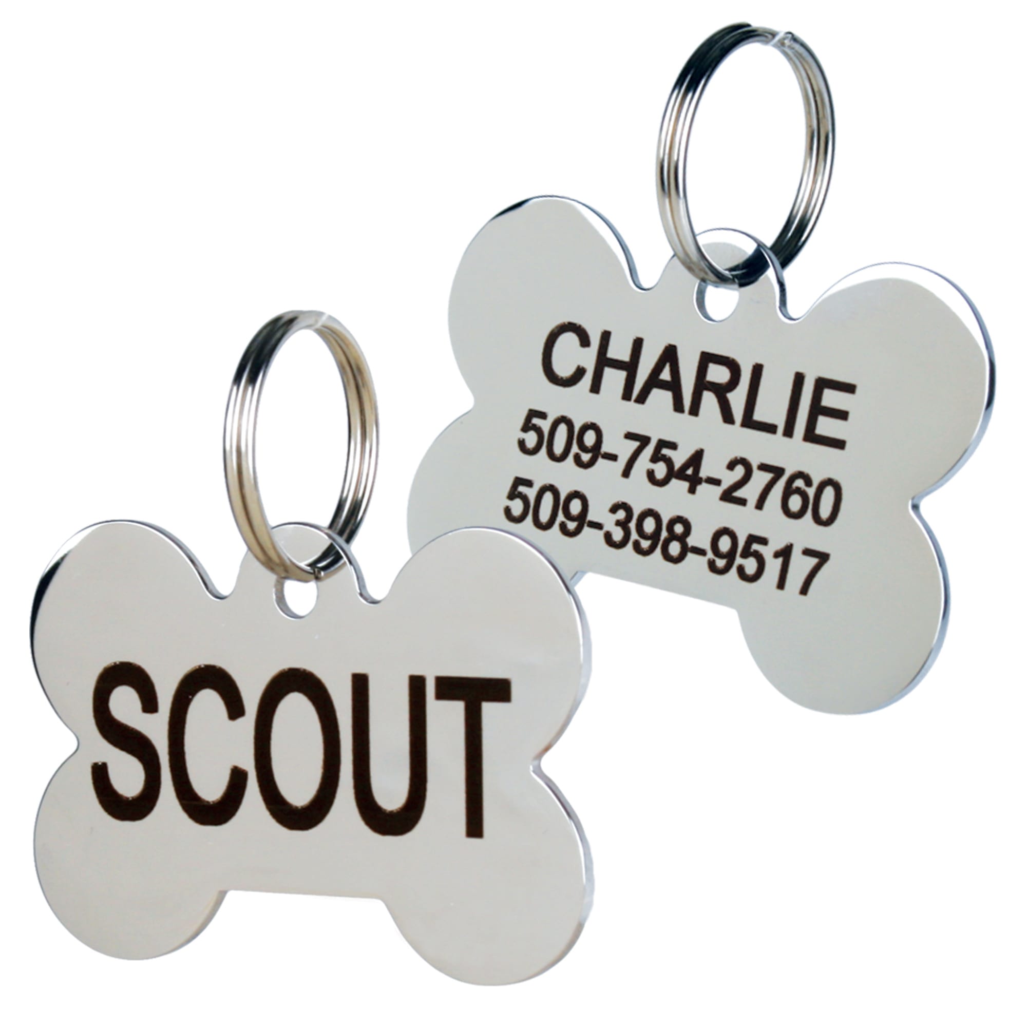 Christmas Dog Collar Gifts  Acrylic Bone Shape Dog ID Pet Tags for Collar  – BOSTON CREATIVE COMPANY