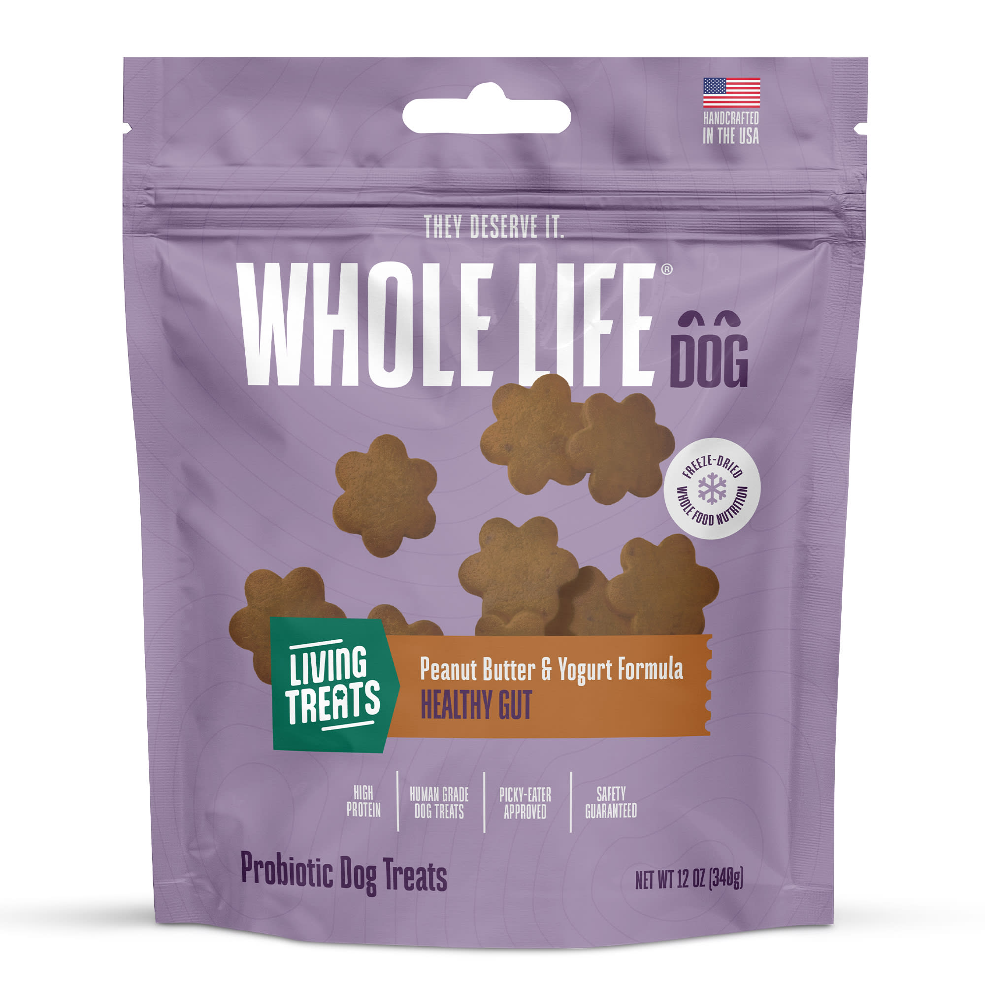 Whole Life Probiotic Peanut Butter Dog Treats 12 oz