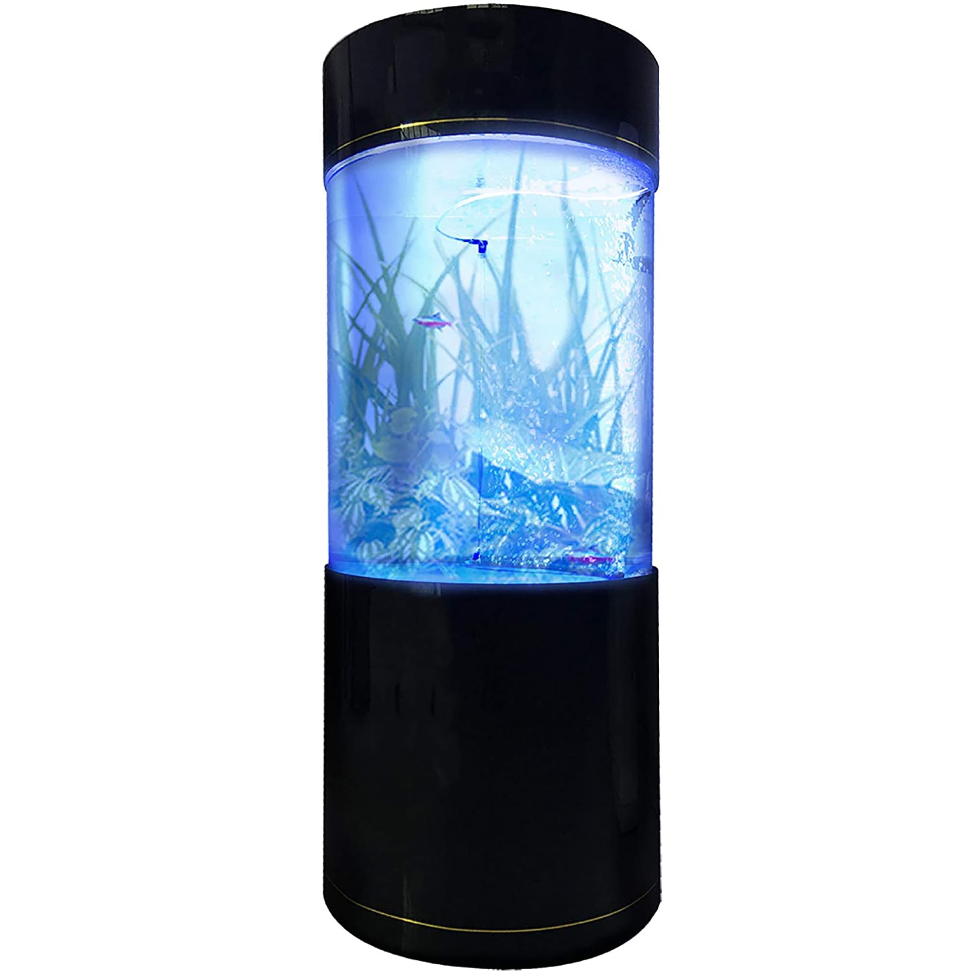 Penn-Plax Water World Luxury Large Bow Front Acrylic Aquarium with