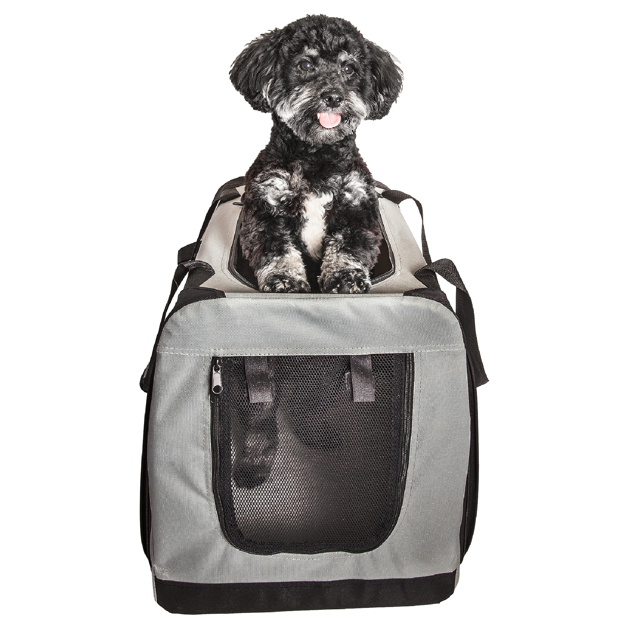 Pet Life 'Hounda-Accordian' Expandable Soft-Folding Collapsible Pet Dog Crate 