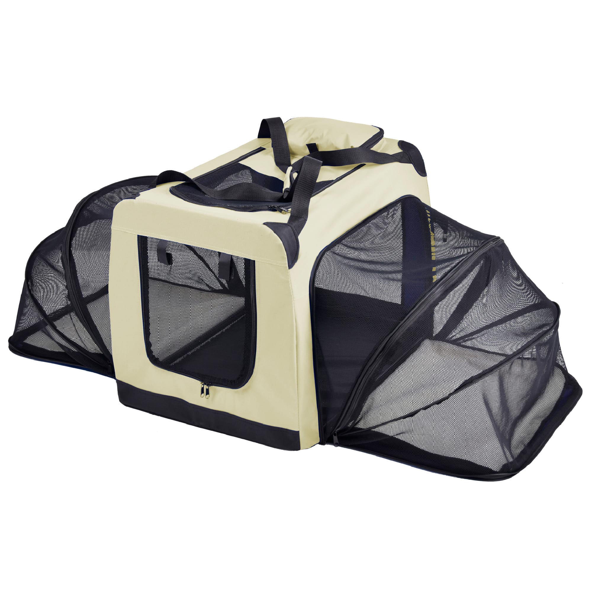 Pet Life Kaki Hounda Accordion Expandable Dog Crate
