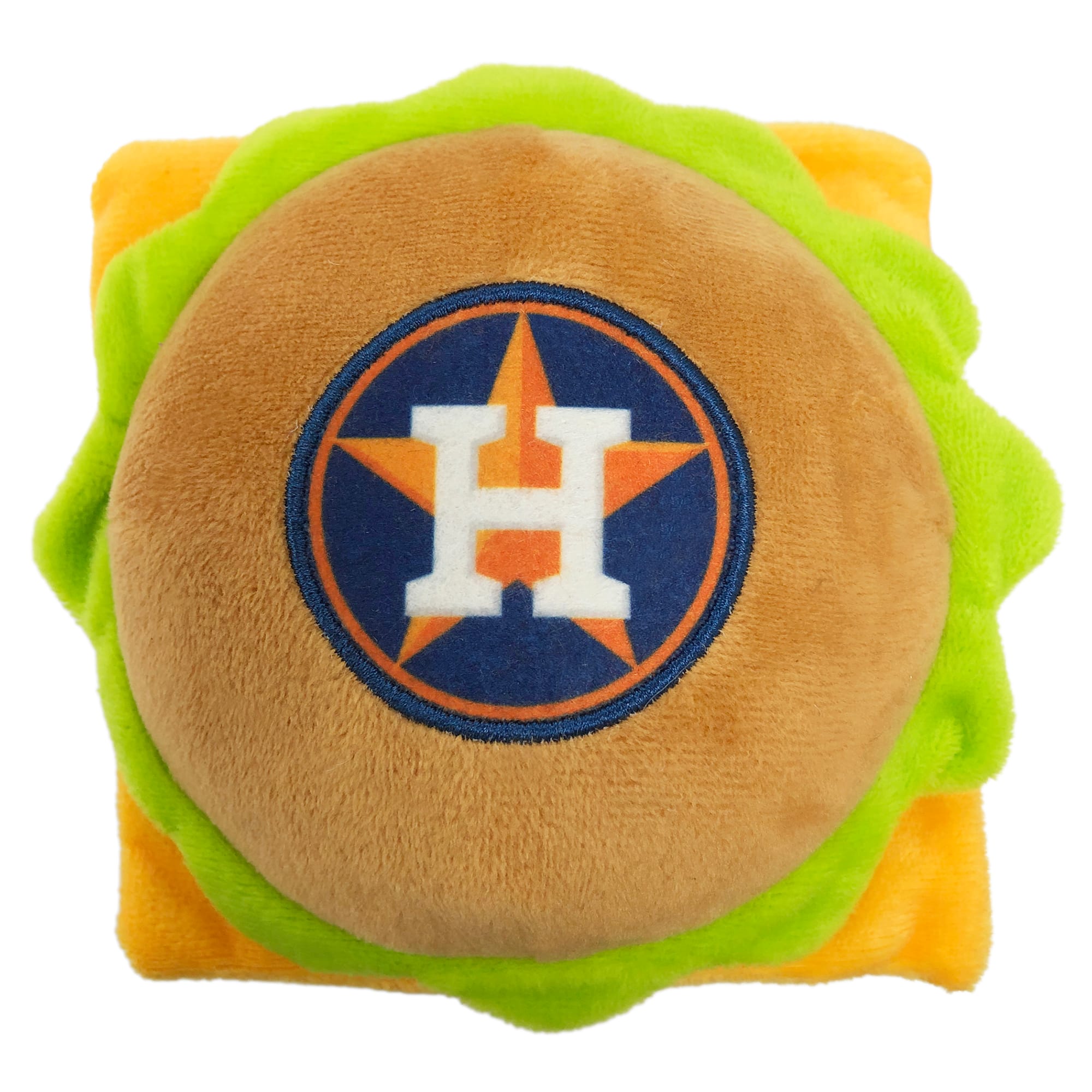Pets First Houston Astros Squeaky Hamburger Dog Toy