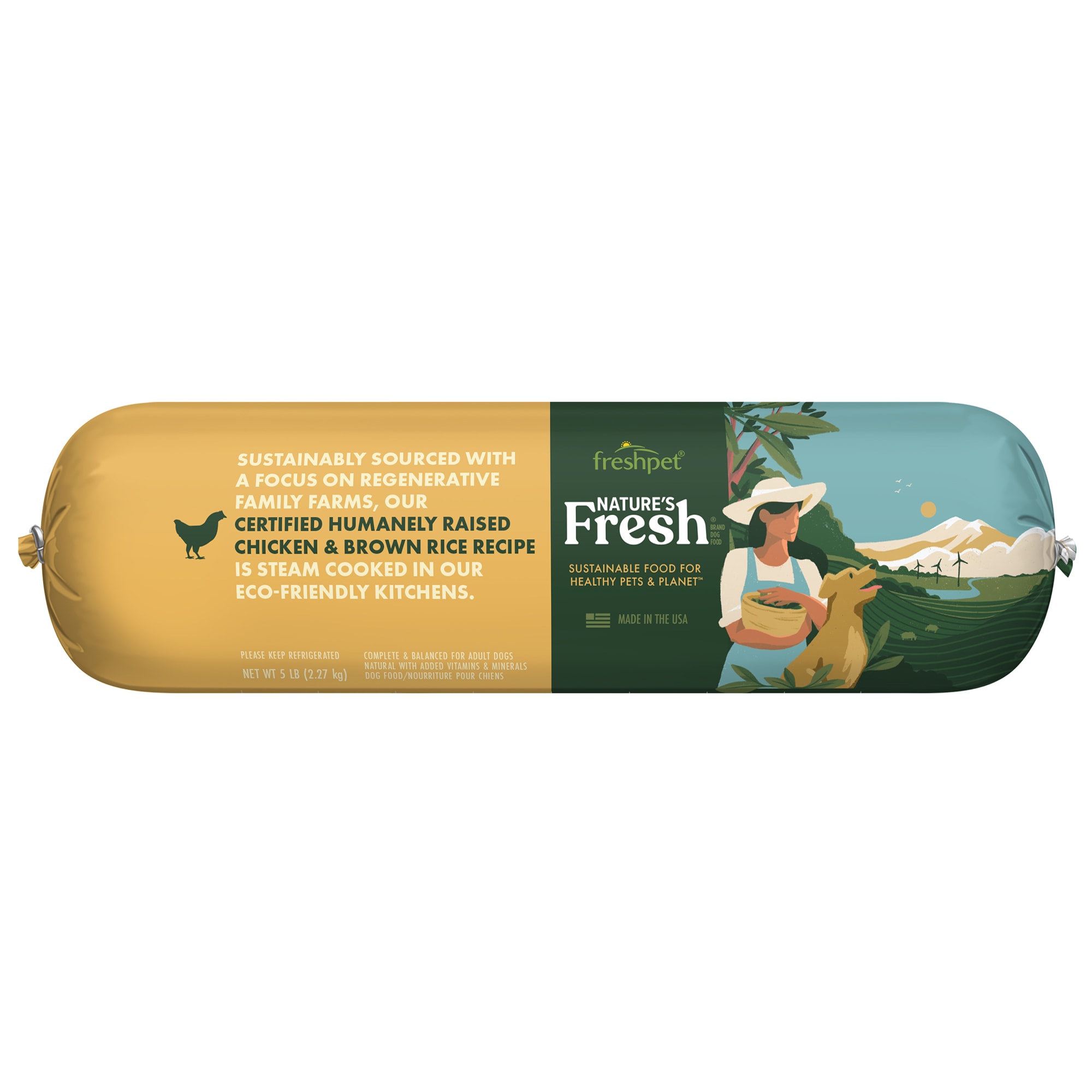 Freshpet Nature s Fresh Certified Humanely Raised Chicken Brown Rice Dog Food Recipe Roll 2 lbs. Petco